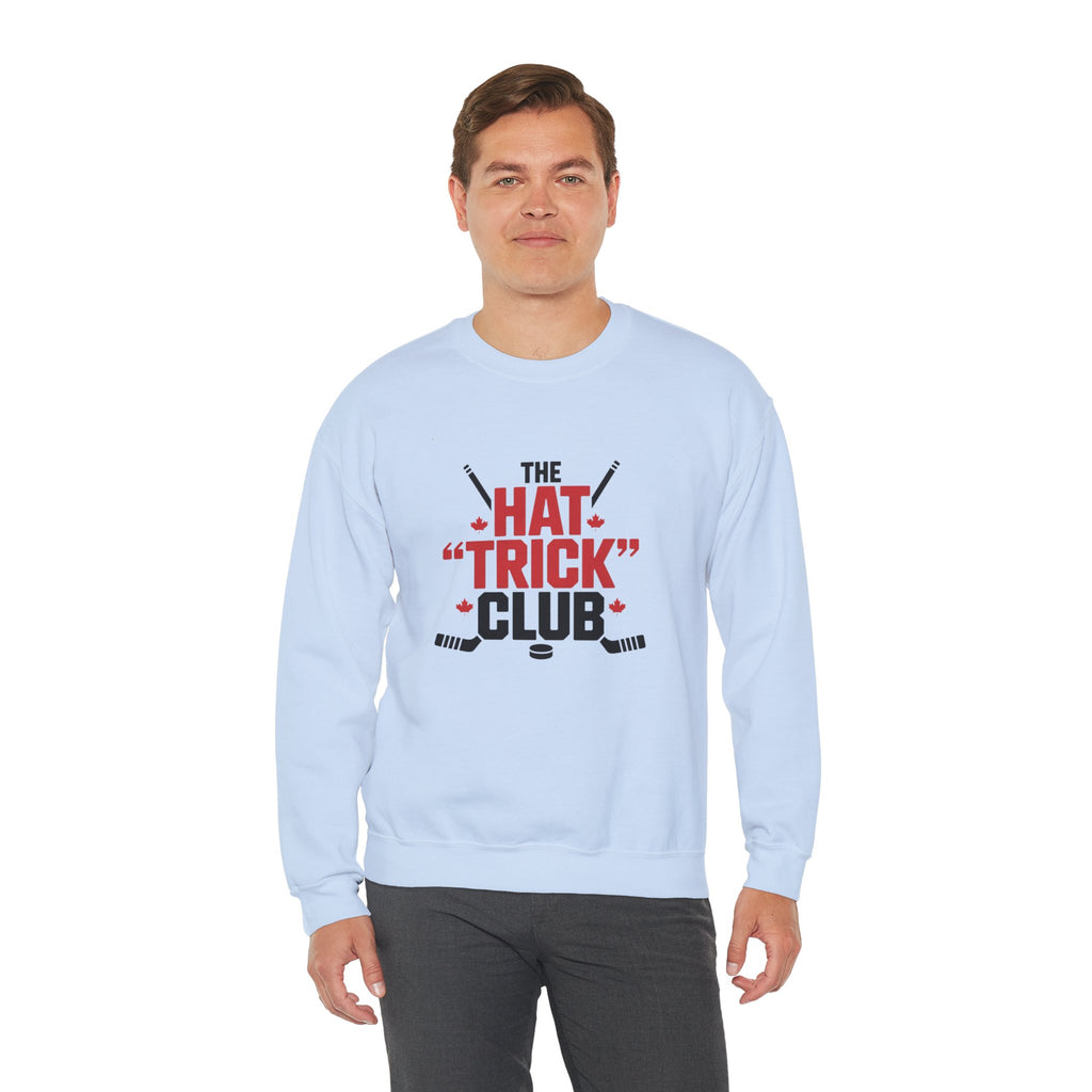 Hockey "Hat Trick" Club Crewneck Sweatshirt — Funny Hockey Player Gift
