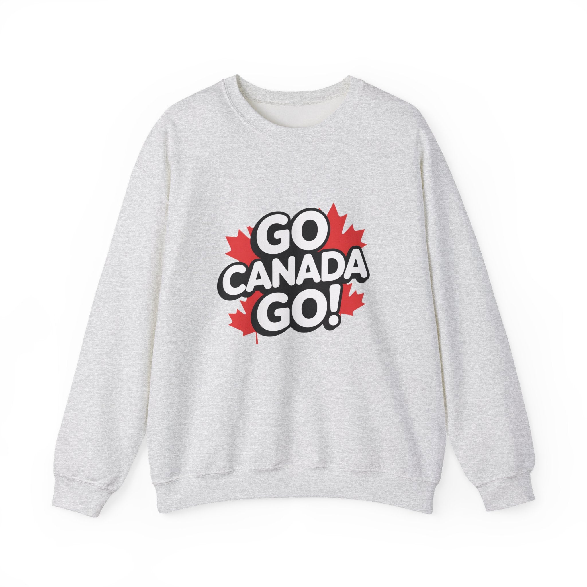 Go Canada Go! Crewneck Sweatshirt — Canadian Pride Maple Leaf Pullover