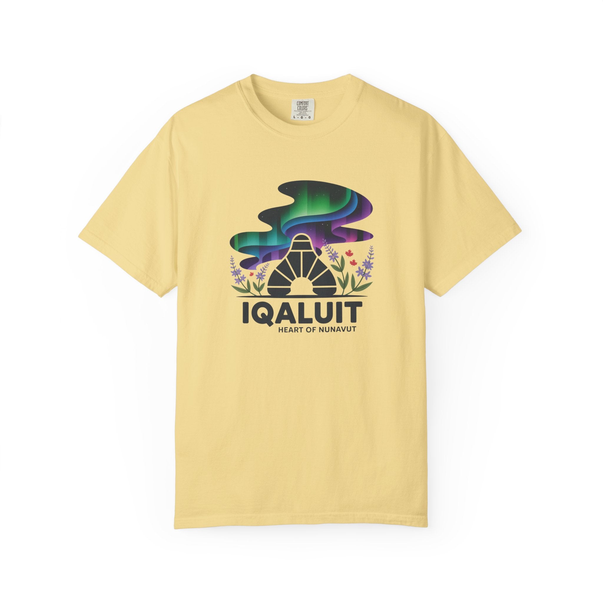 Iqaluit Northern Lights T-Shirt – Heart of Nunavut Souvenir Tee