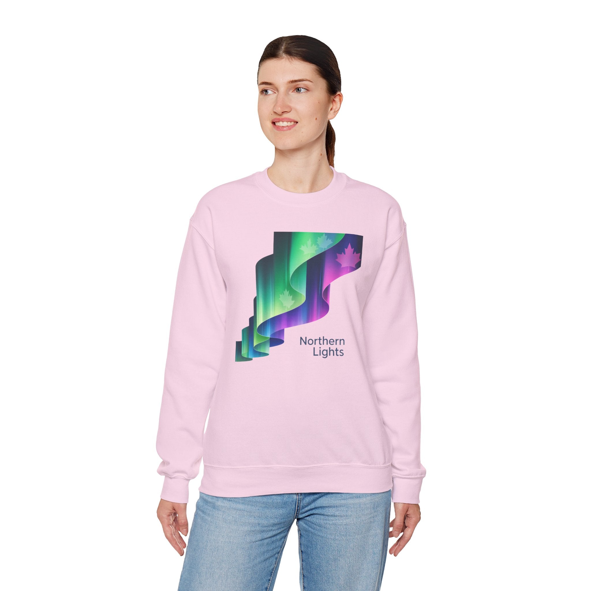 Northern Lights Crewneck Sweatshirt — Aurora Graphic Pullover