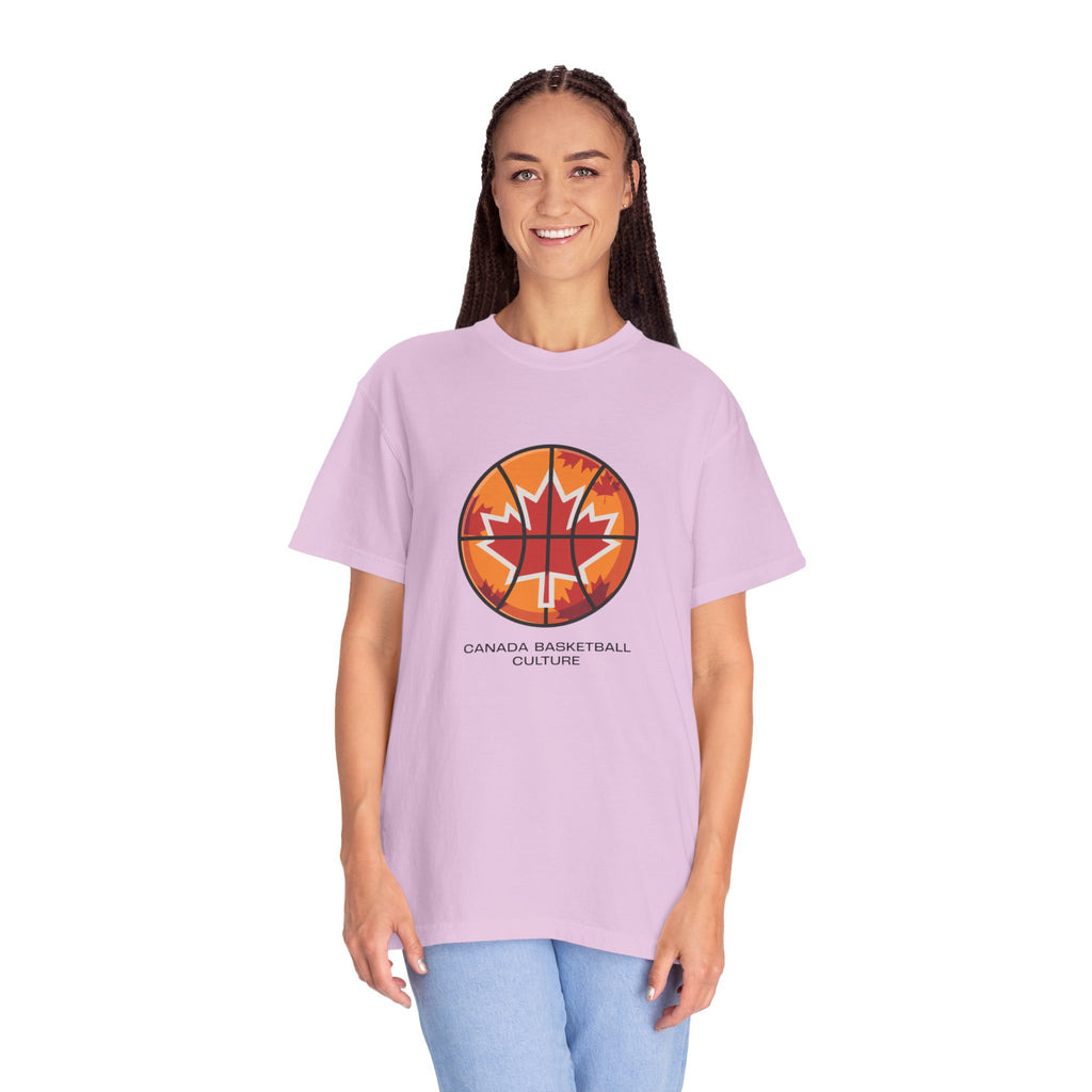 Canada Basketball Culture T-Shirt — Maple Leaf Basketball Graphic Tee