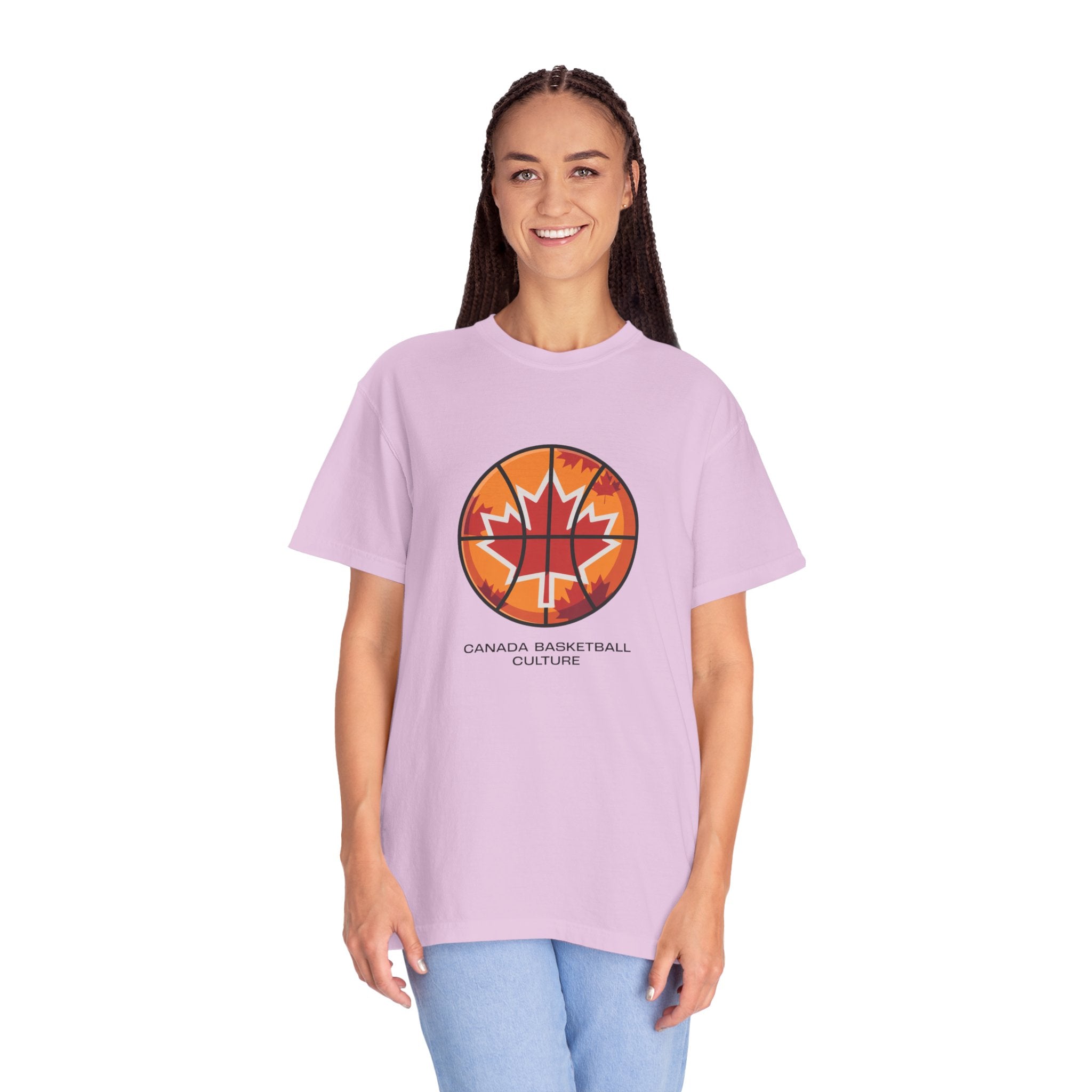 Canada Basketball Culture T-Shirt — Maple Leaf Basketball Graphic Tee