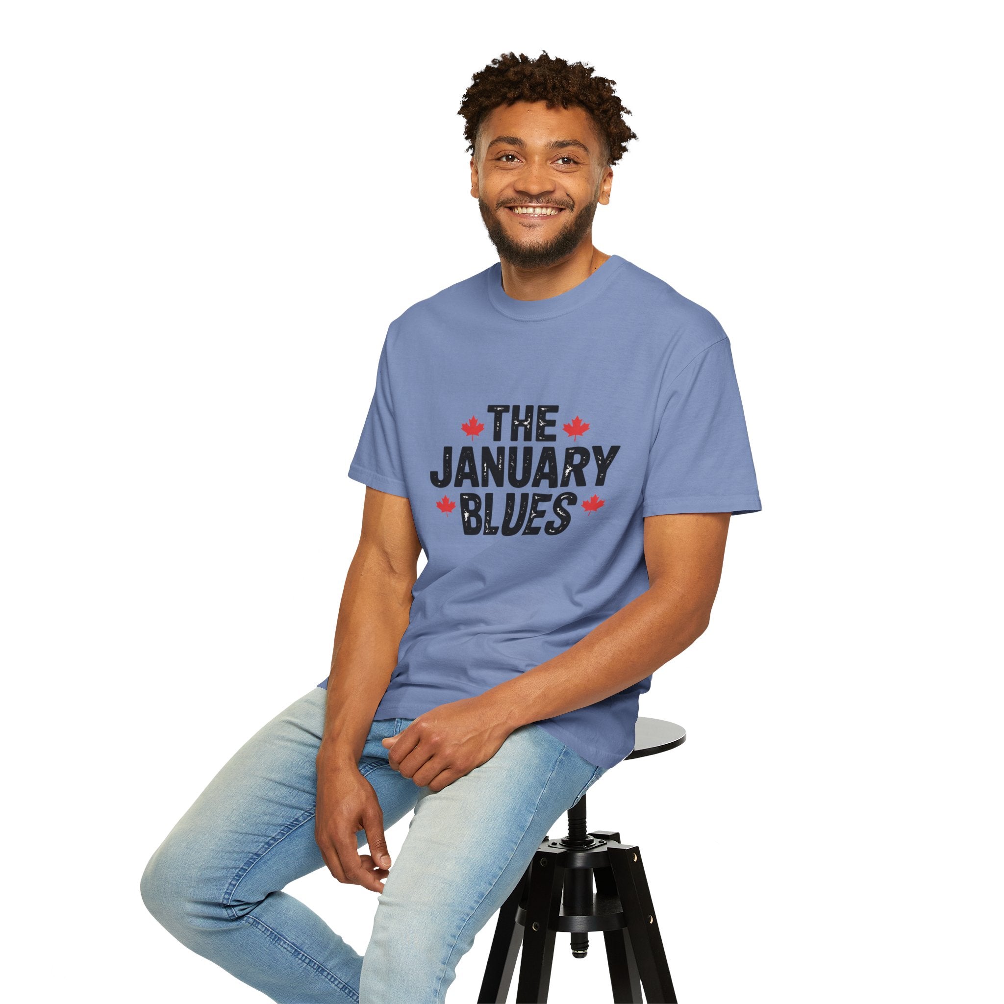 "The January Blues" Graphic Tee (Canadian Maple Leaf Accent) - T shirt