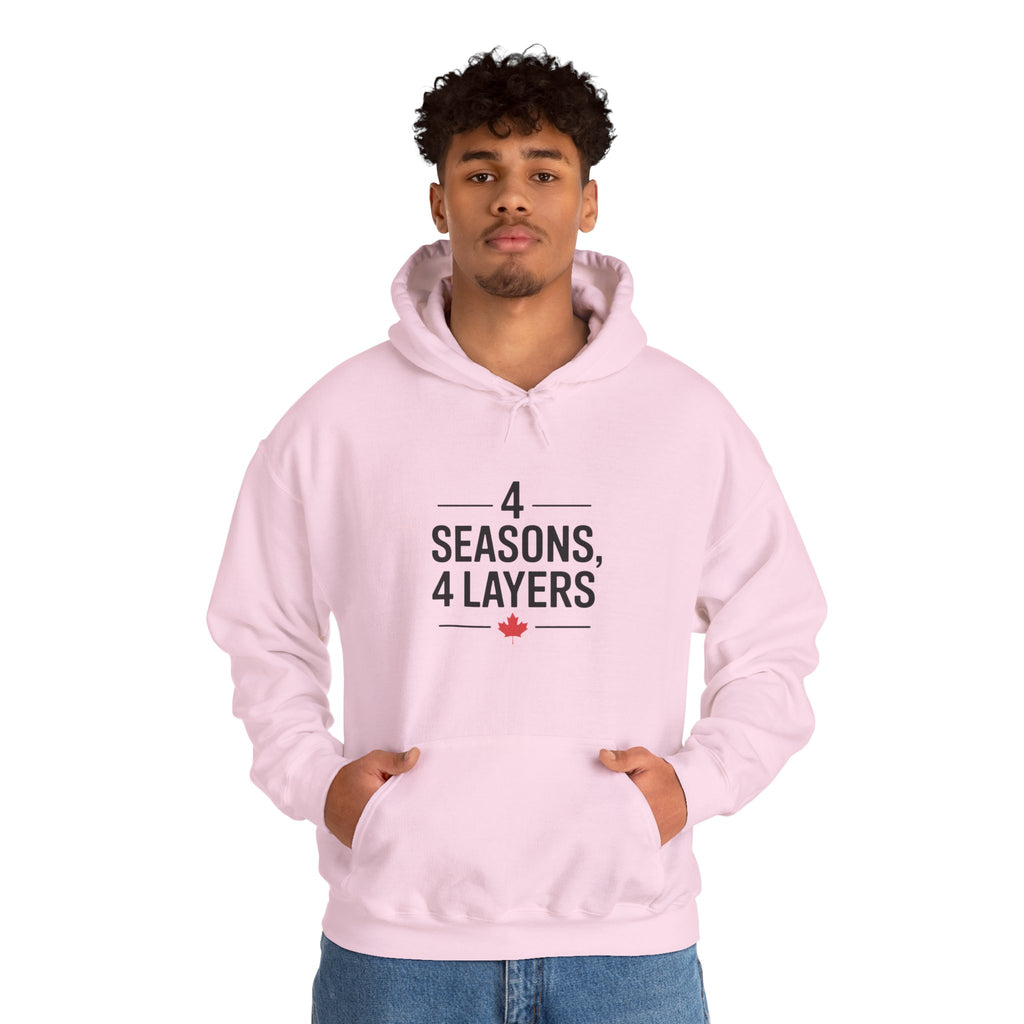 Hoodie - 4 Seasons, 4 Layers Graphic Hooded Sweatshirt (Maple Leaf)