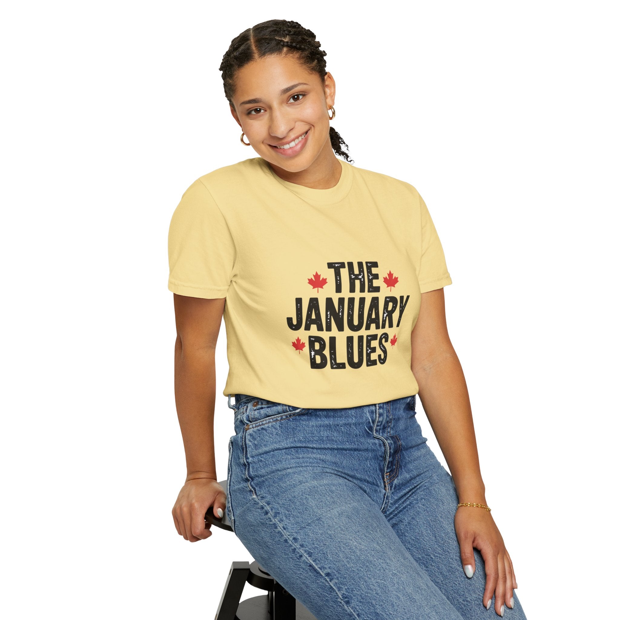 "The January Blues" Graphic Tee (Canadian Maple Leaf Accent) - T shirt