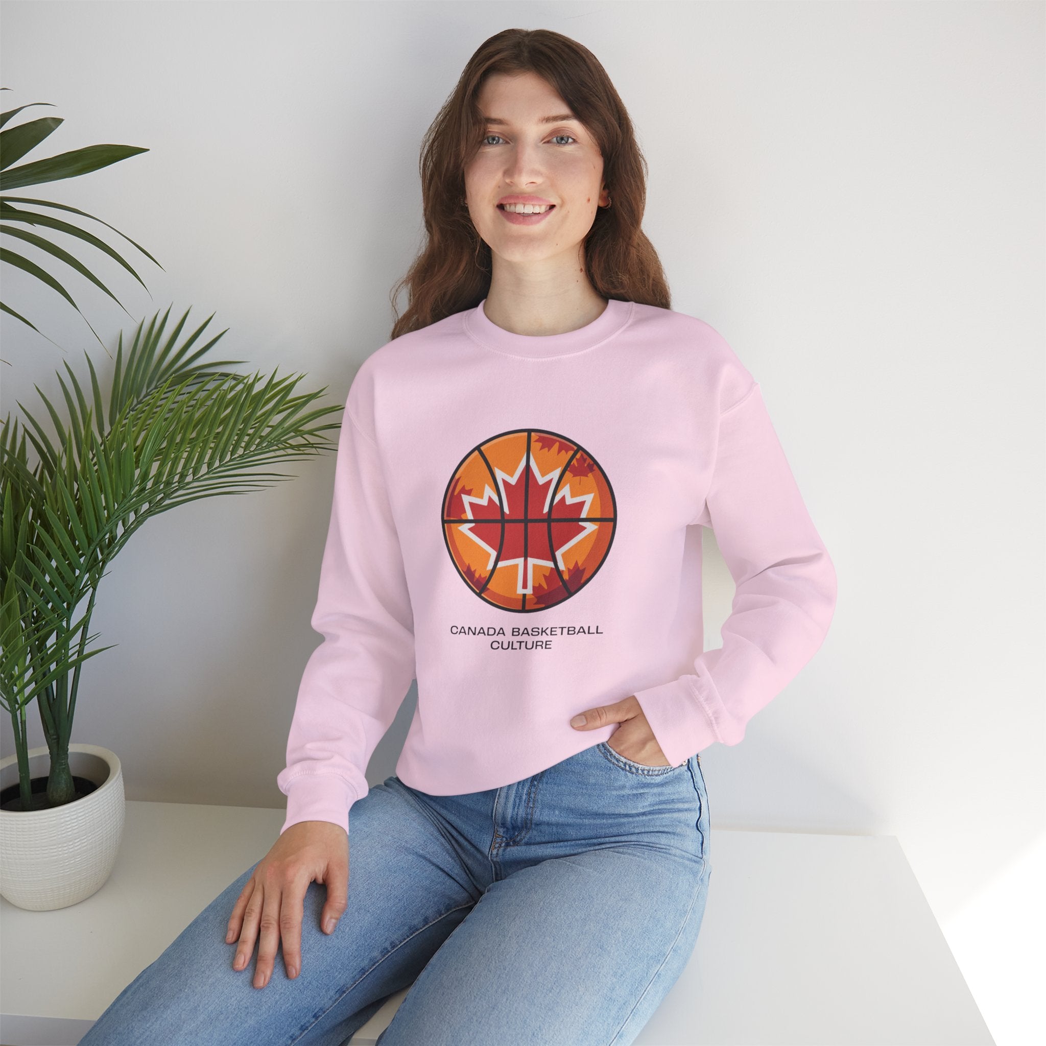 Canada Basketball Culture Sweatshirt — Maple Leaf Basketball Crewneck