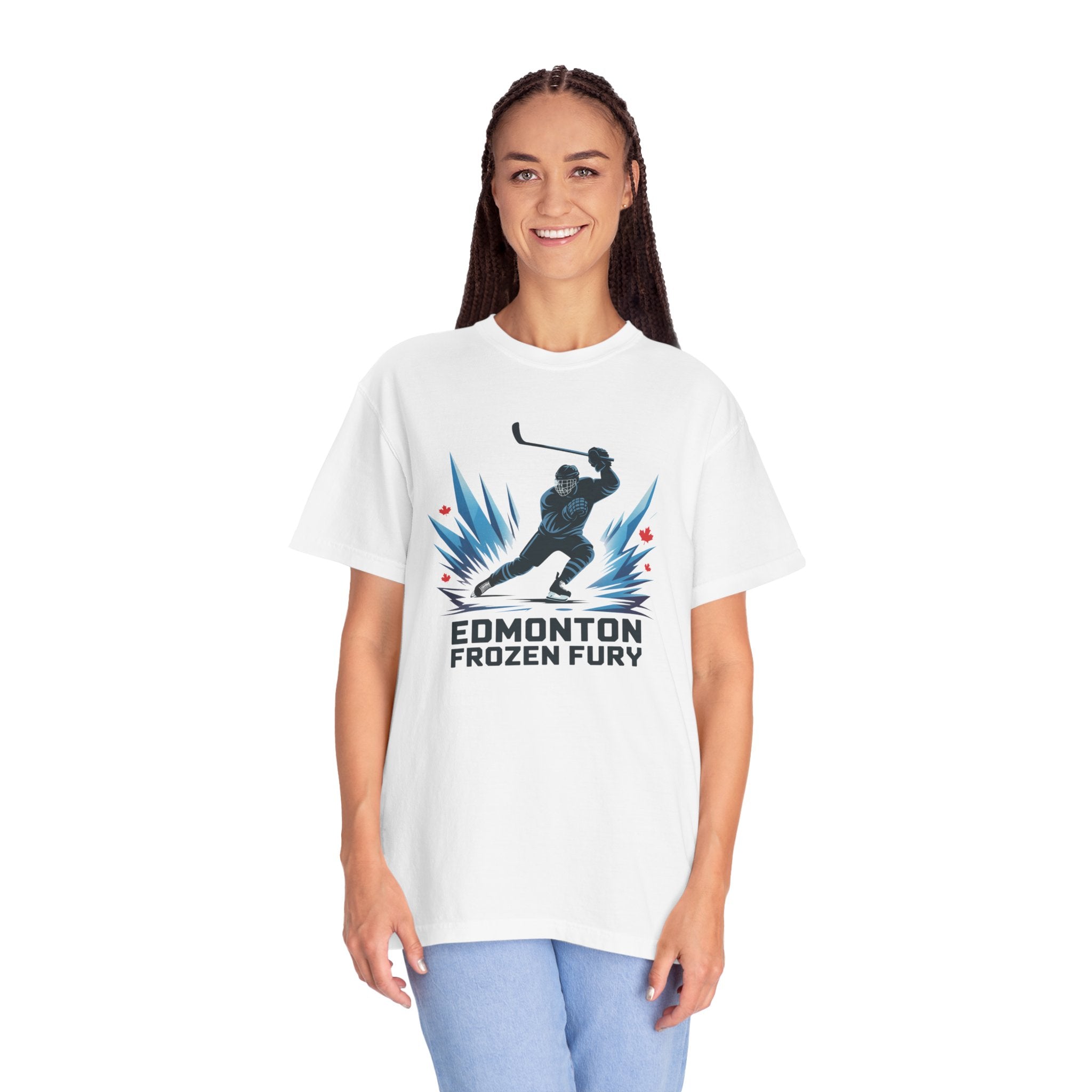 Edmonton Frozen Fury Hockey T-Shirt — Men's Ice Hockey Graphic Tee
