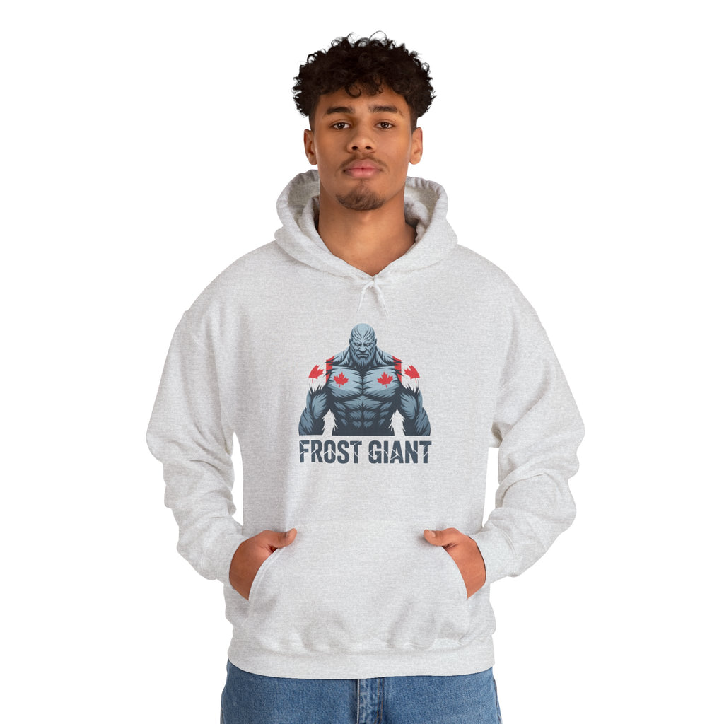 Frost Giant Hoodie — Canadian Maple Chest Winter Monster Sweatshirt