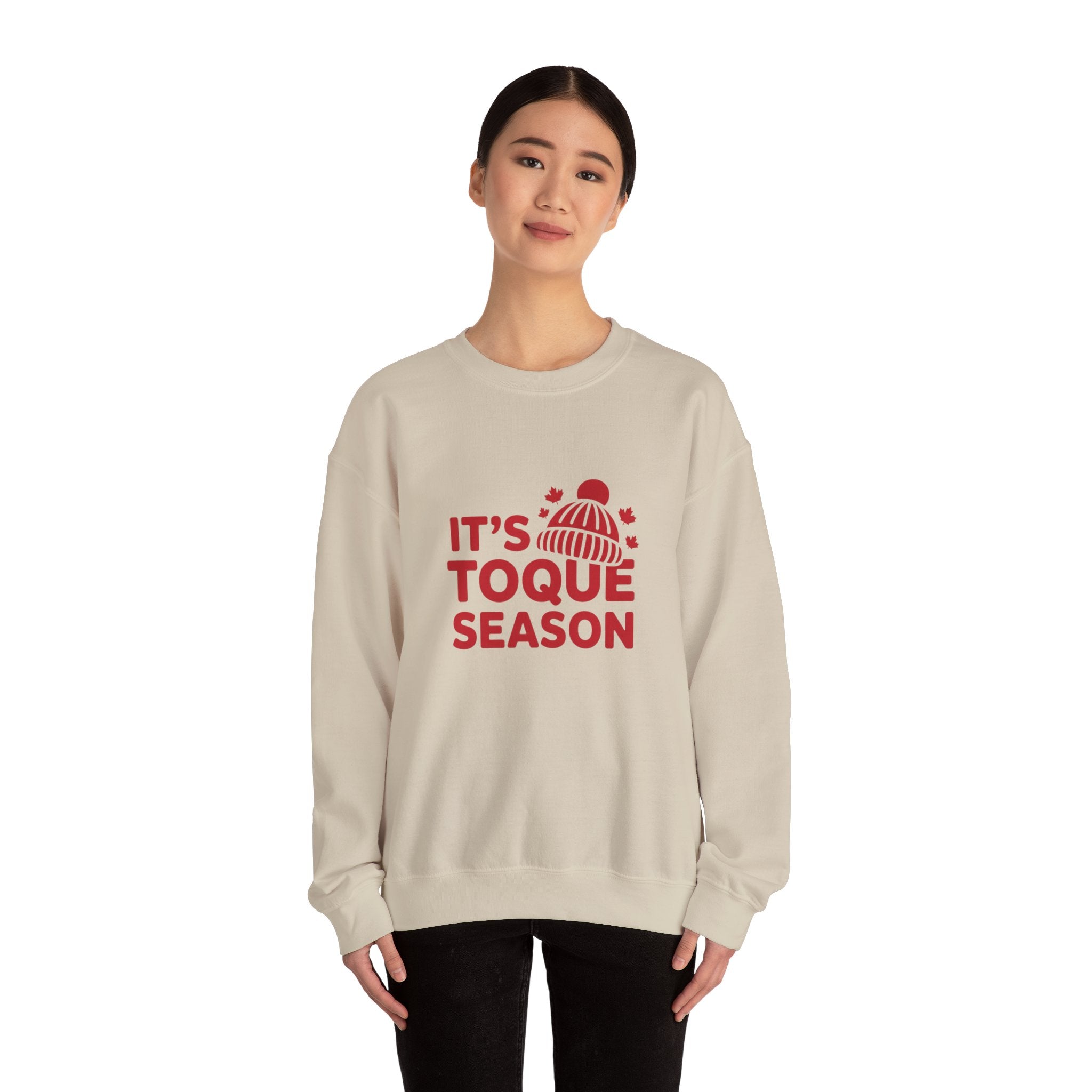 "It's Toque Season" Cozy Winter Crewneck Sweatshirt
