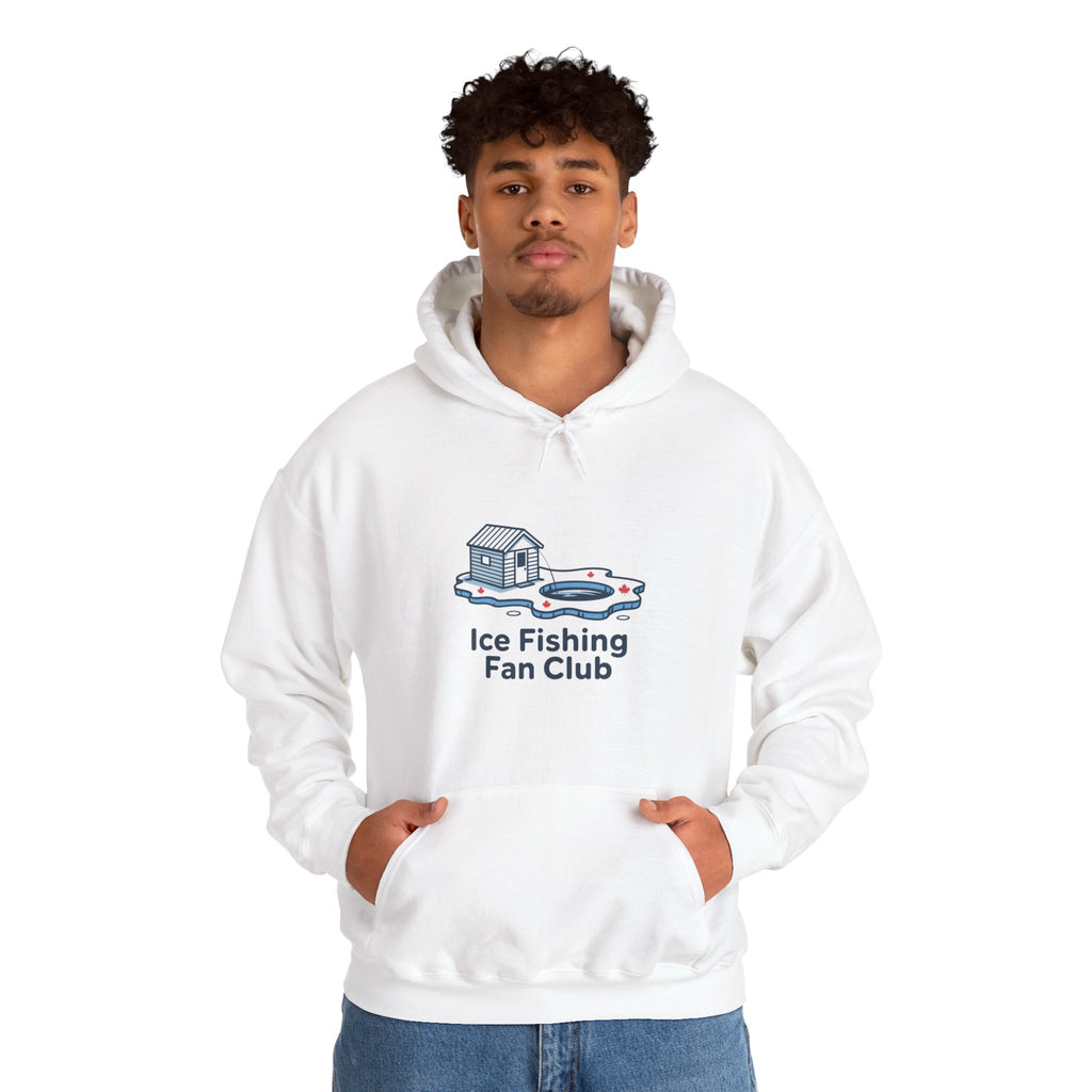 Ice Fishing Fan Club Hoodie — Cute Ice Fishing Graphic Pullover
