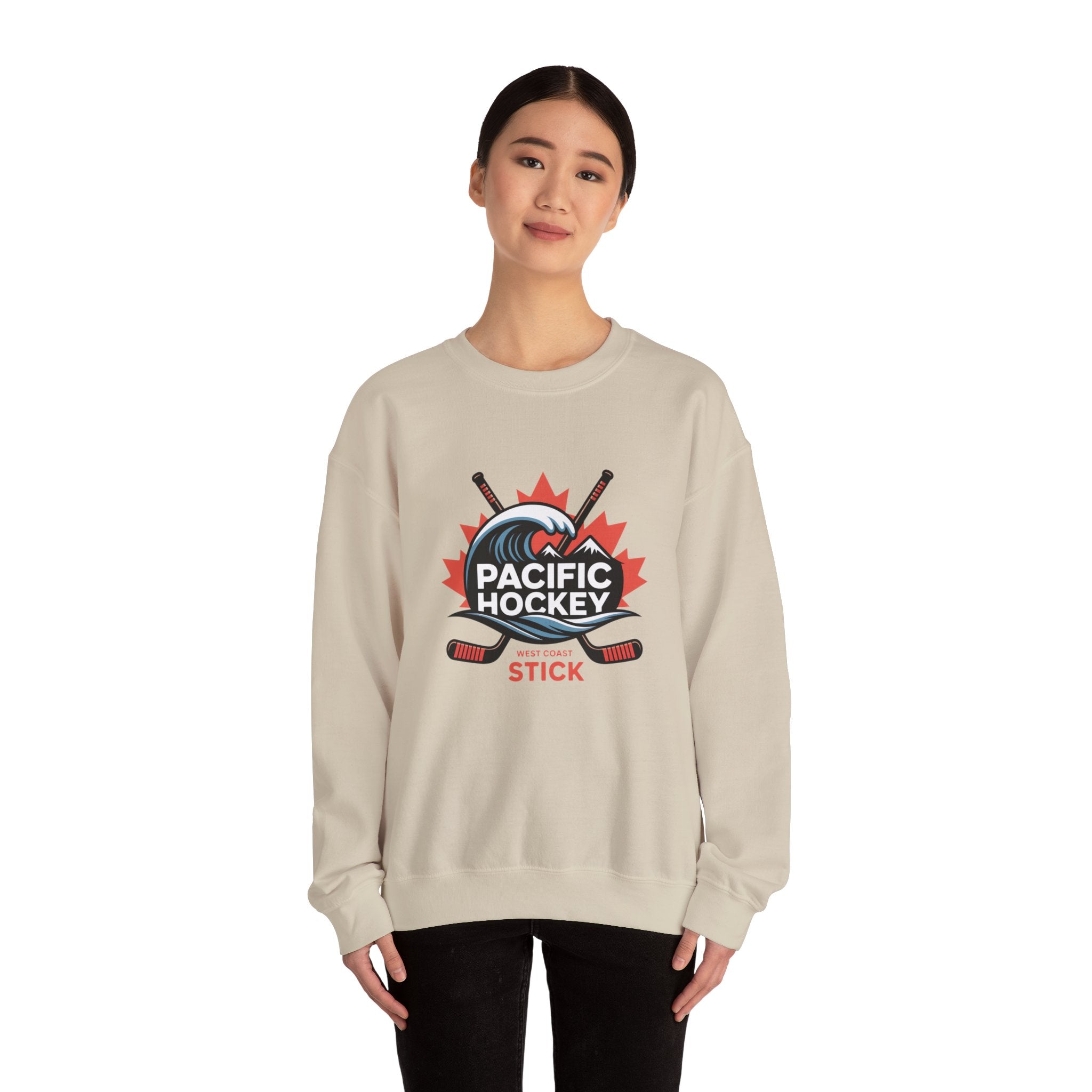 Pacific Hockey Crewneck Sweatshirt – Vintage Hockey Logo Pullover