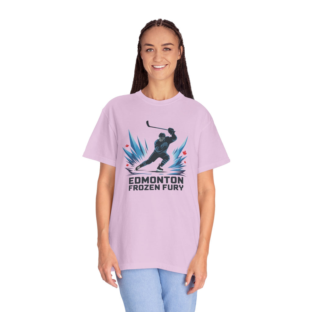 Edmonton Frozen Fury Hockey T-Shirt — Men's Ice Hockey Graphic Tee