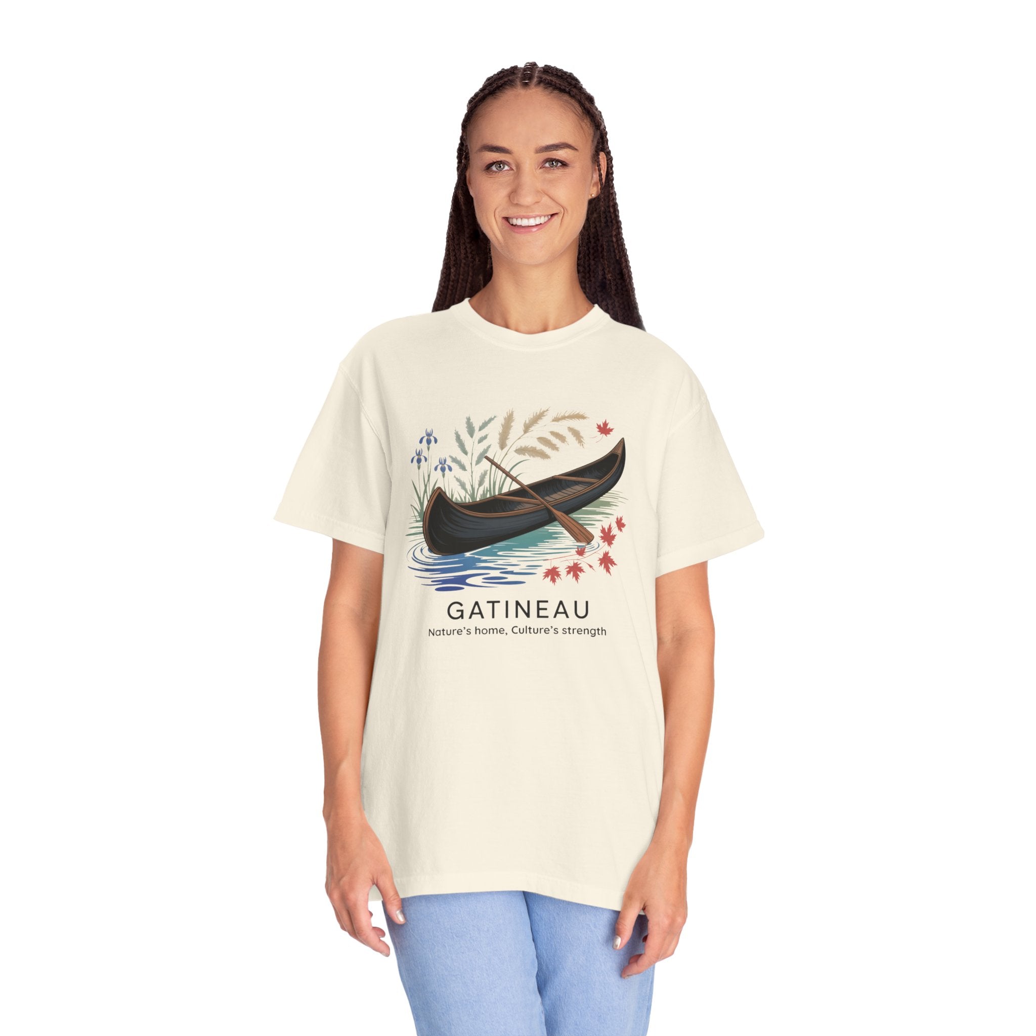 Gatineau Canoe T‑Shirt — Scenic Vintage Canoe Graphic Tee