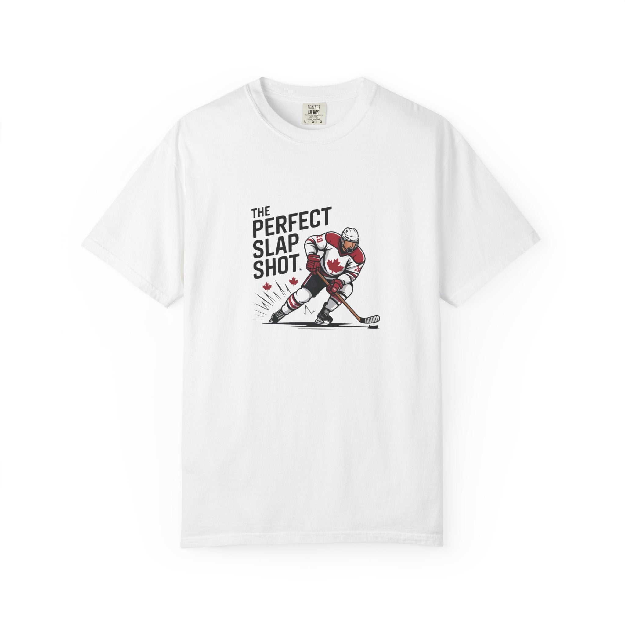 Hockey Slap Shot T-Shirt — “The Perfect Slap Shot” Graphic Tee