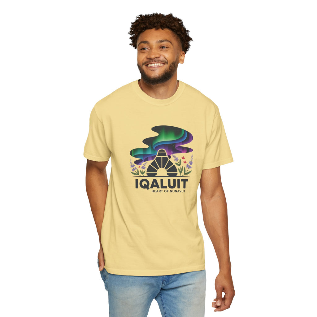 Iqaluit Northern Lights T-Shirt – Heart of Nunavut Souvenir Tee
