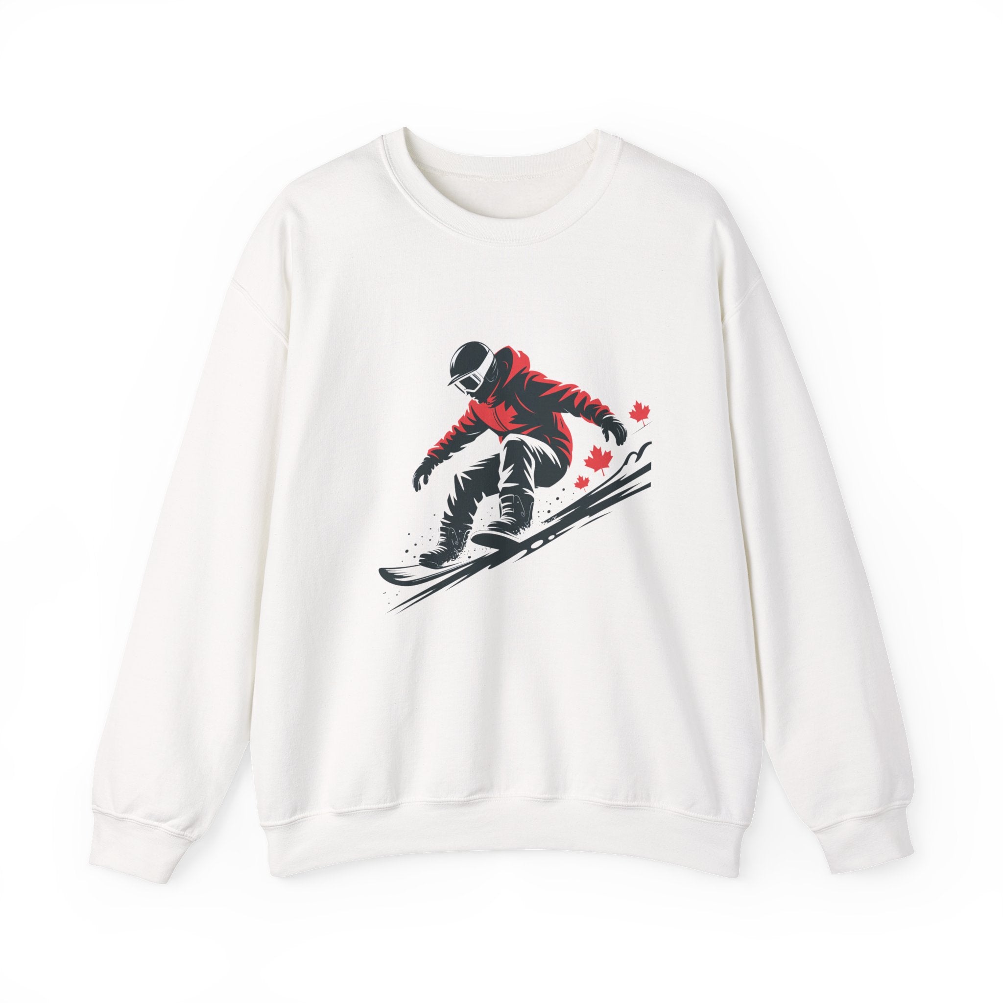 Snowboarder Graphic Sweatshirt – Red Jacket Winter Snowboarding Crewneck