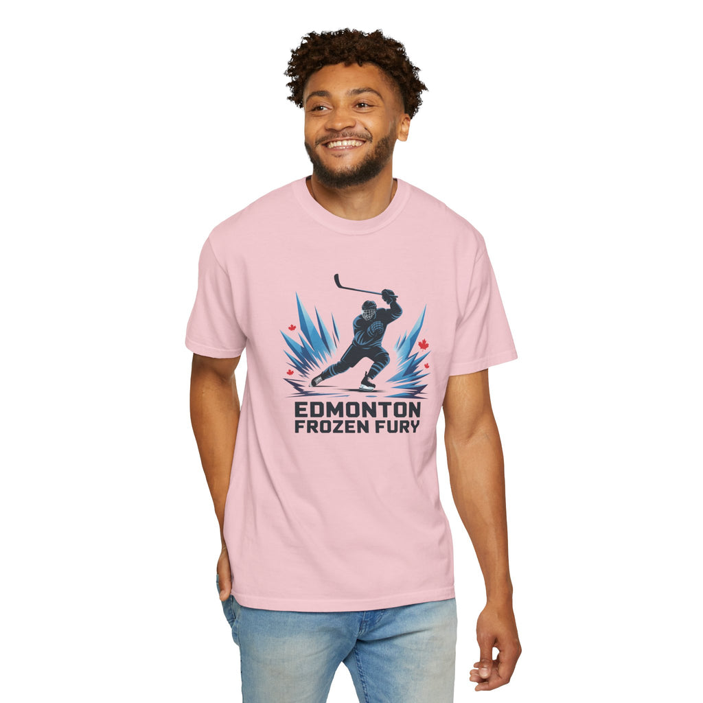 Edmonton Frozen Fury Hockey T-Shirt — Men's Ice Hockey Graphic Tee