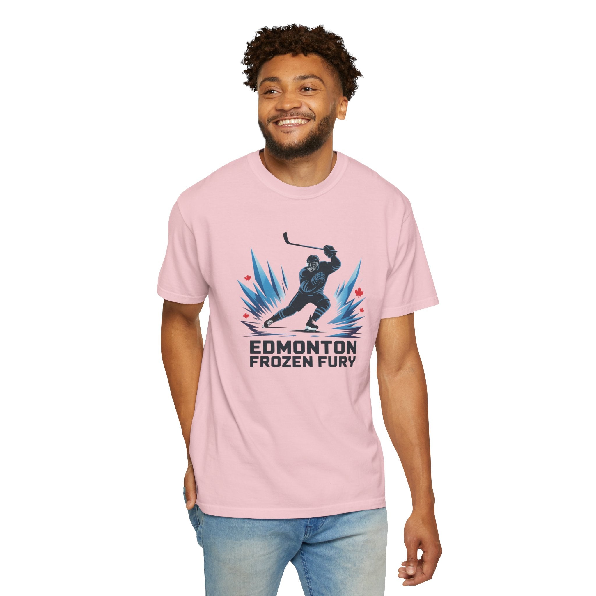 Edmonton Frozen Fury Hockey T-Shirt — Men's Ice Hockey Graphic Tee