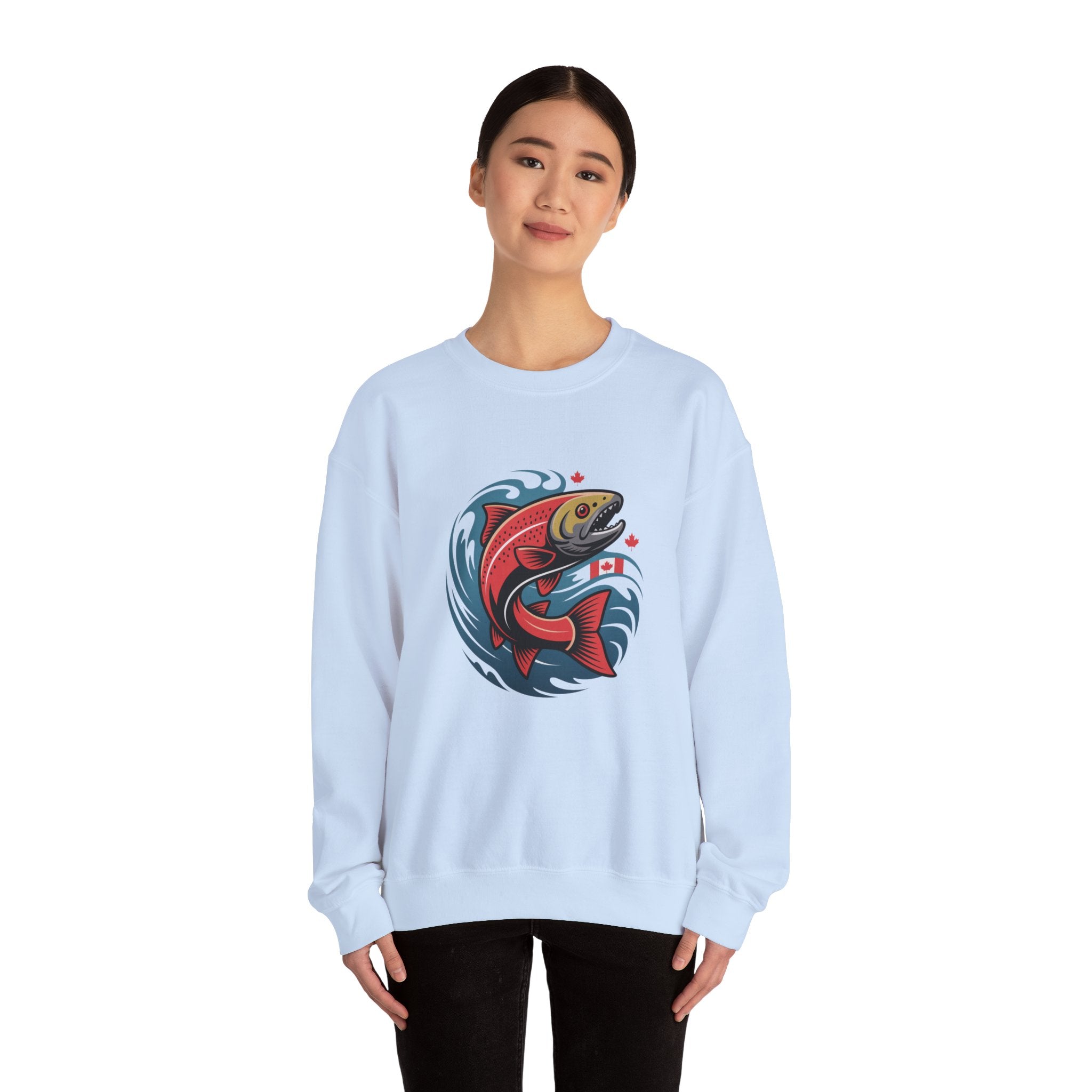 Salmon Wave Sweatshirt – Vintage Fishing Crewneck