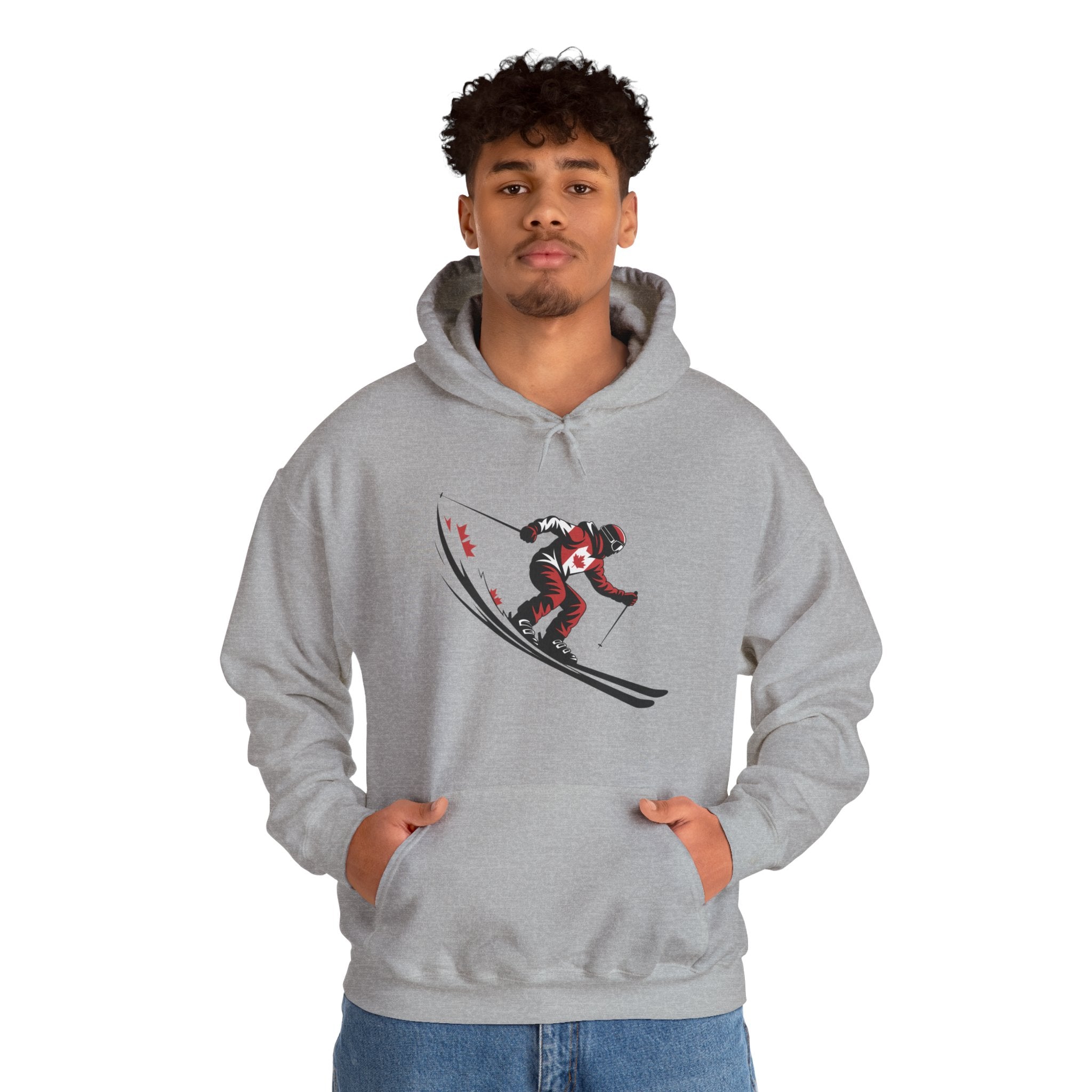 Ski Racer Hoodie – Retro Alpine Skier Graphic Sweatshirt