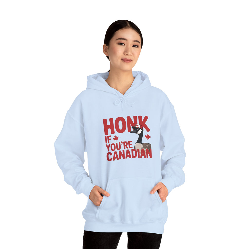 Hoodie - "Honk If You're Canadian" Maple Goose Canada Pride Sweatshirt