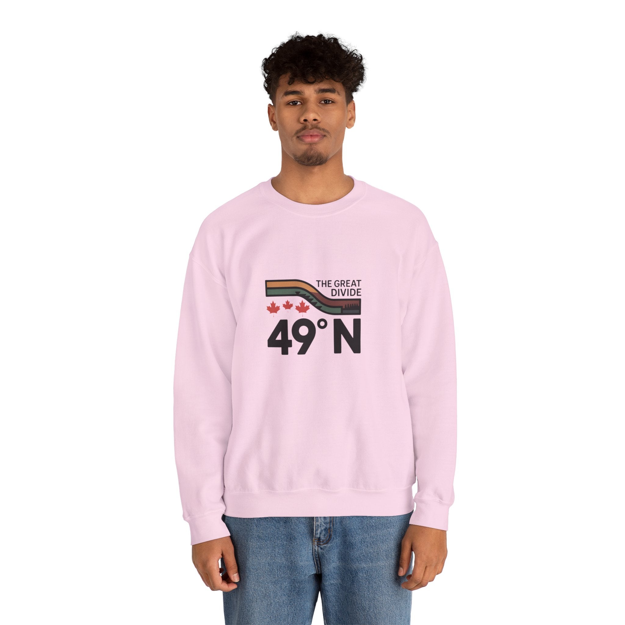 49N The Great Divide Sweatshirt — Canadian Border Graphic Crewneck