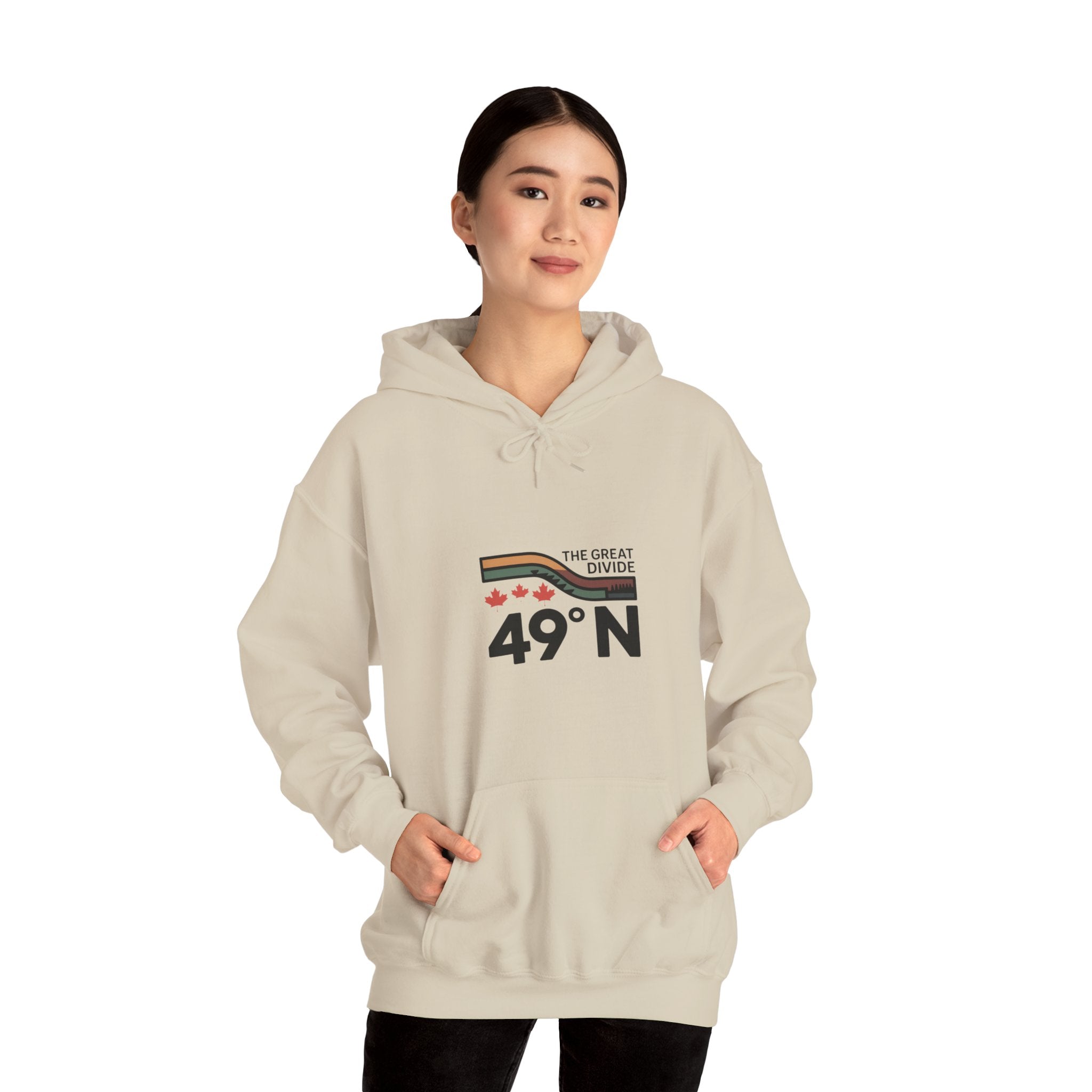 49N The Great Divide Hoodie — Canada Border Latitude Pullover