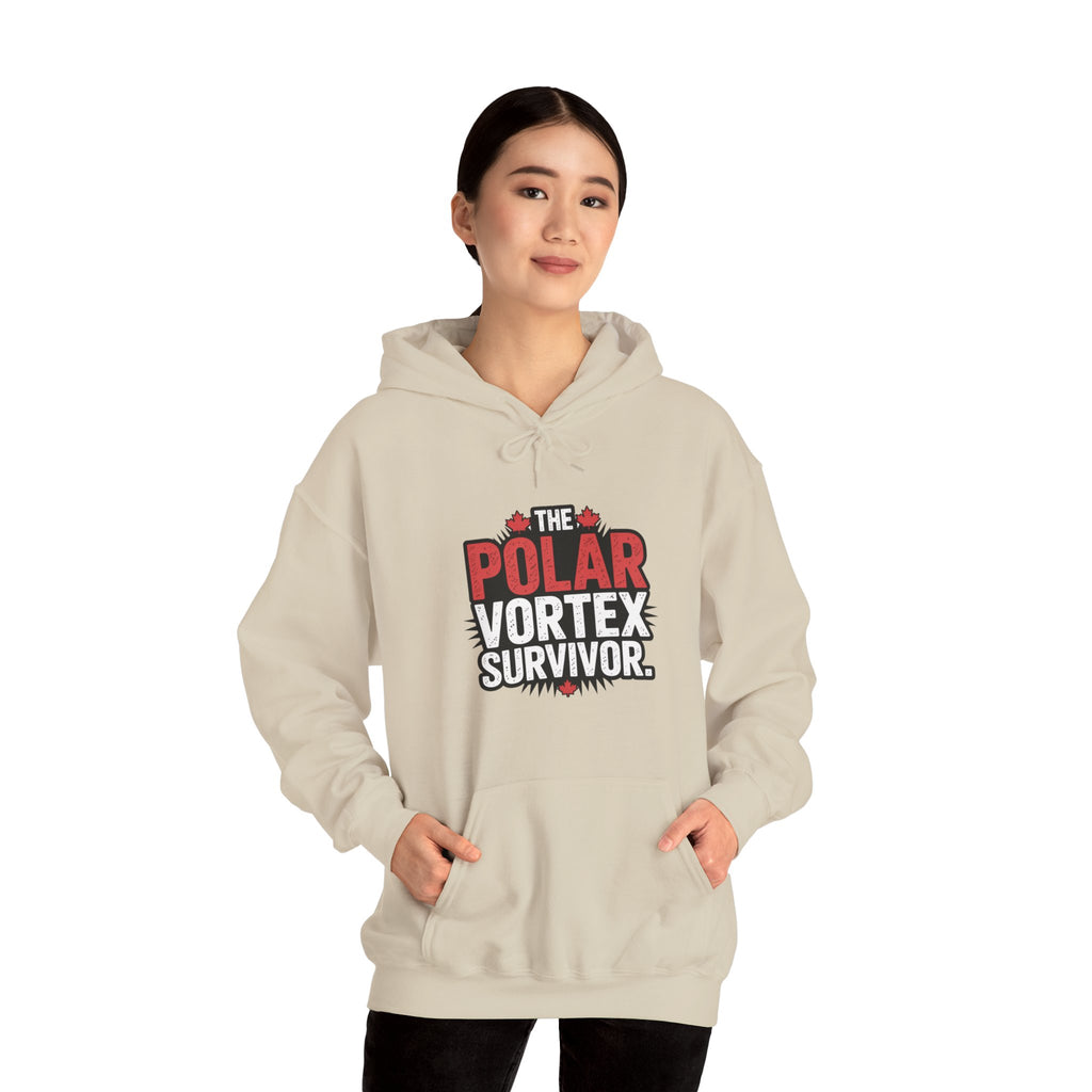 Polar Vortex Survivor Hoodie — Funny Cold Weather Sweatshirt