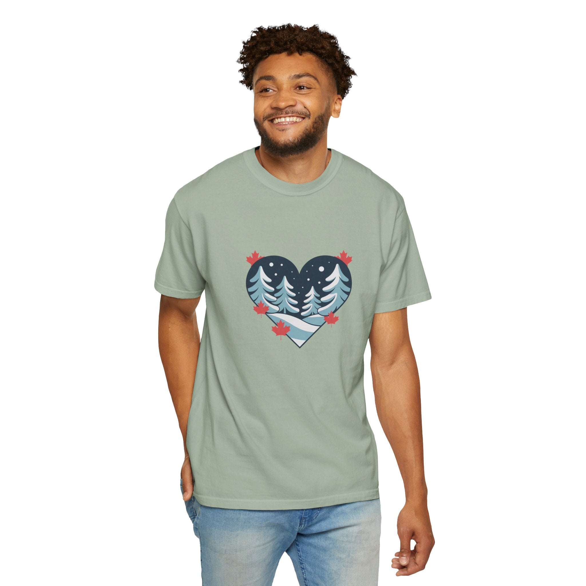 Heart Pine Forest T-Shirt — Winter Woodland Nature Tee