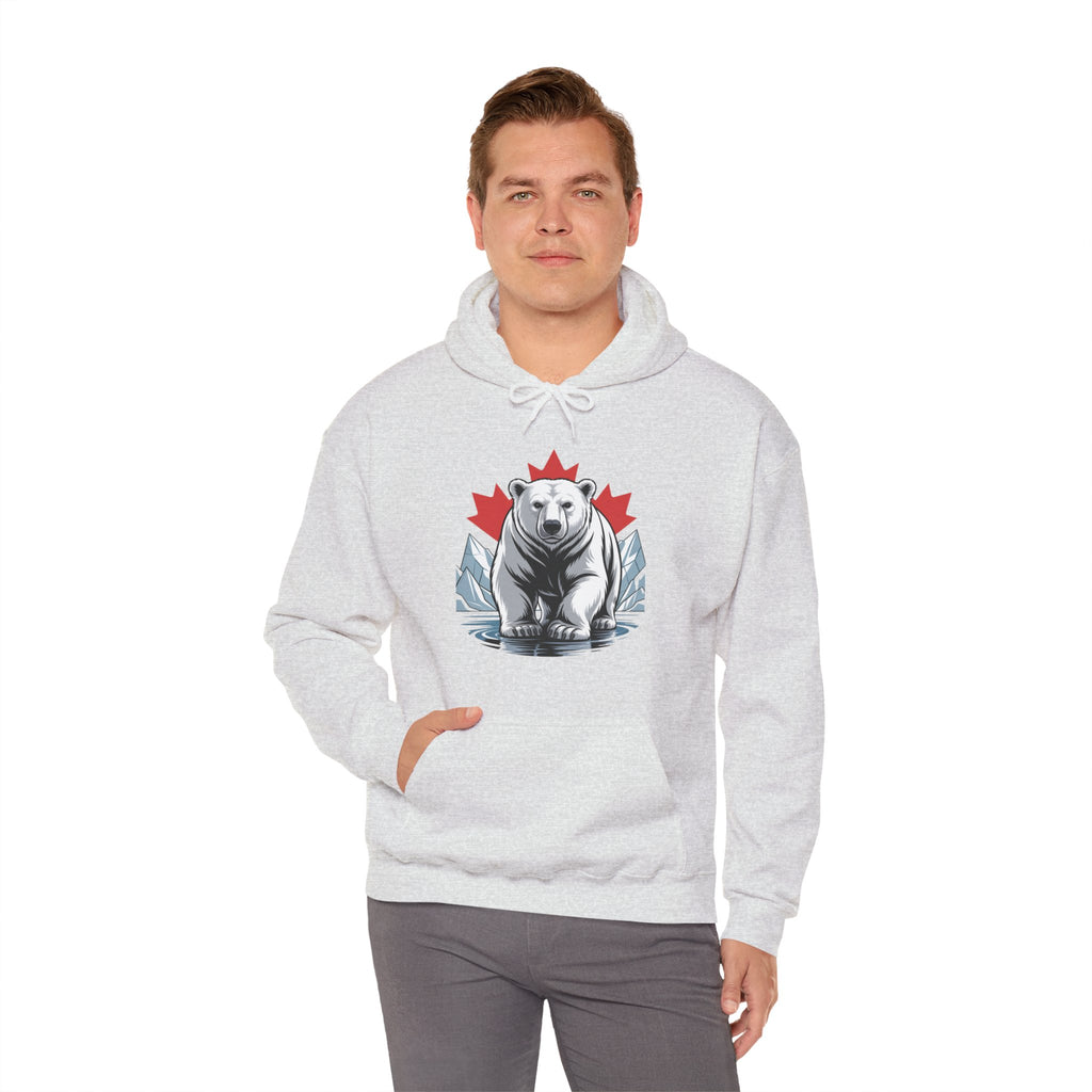 Polar Bear Maple Hoodie – Canadian Pride Winter Pullover