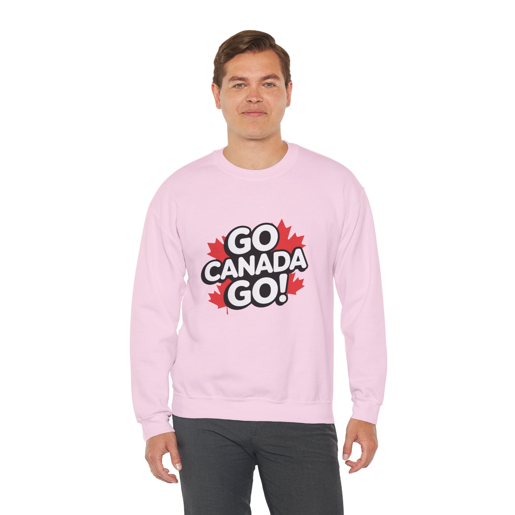 Go Canada Go! Crewneck Sweatshirt — Canadian Pride Maple Leaf Pullover