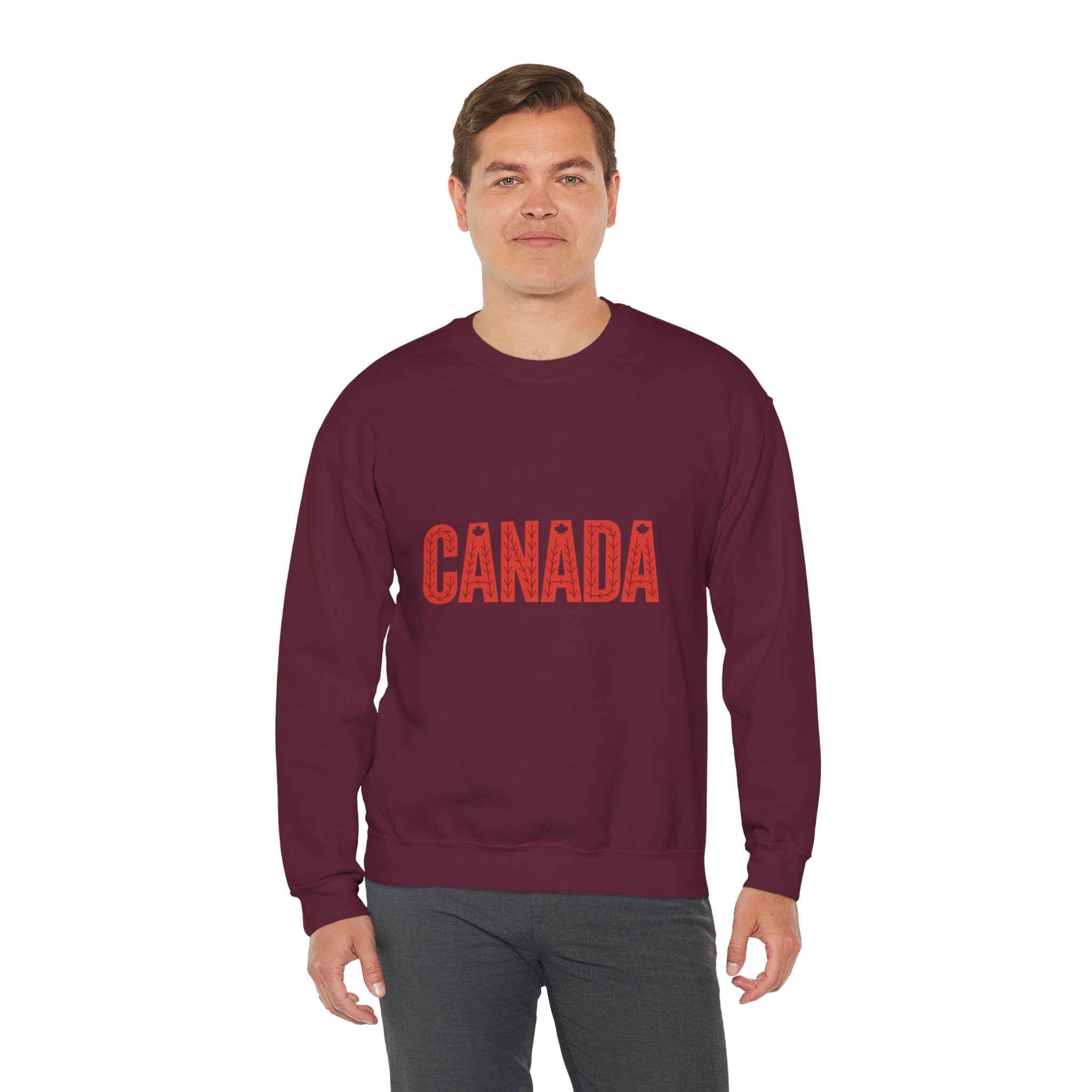 Canada Crewneck Sweatshirt – Retro Red Block Lettering