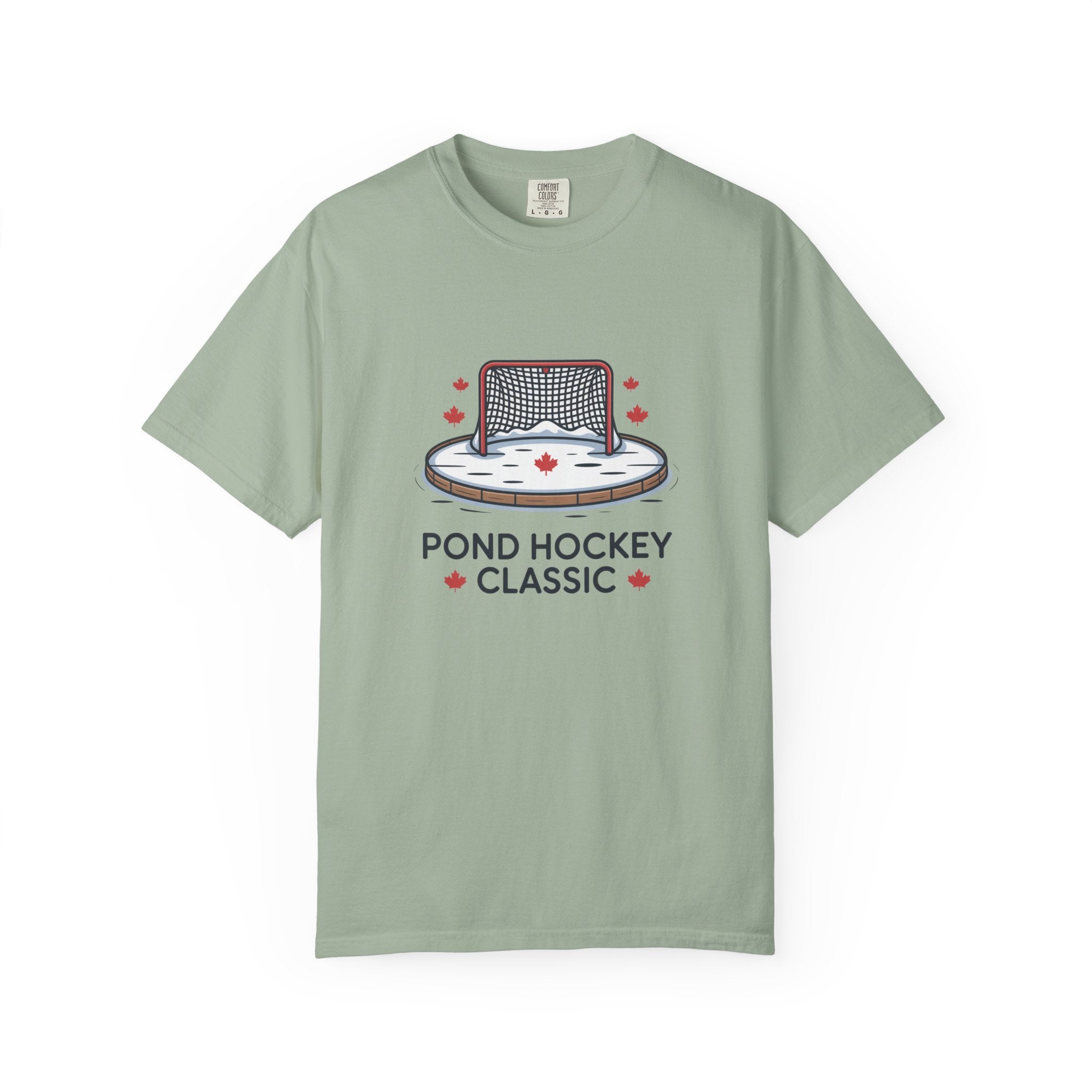 Pond Hockey Classic T-Shirt — Retro Ice Rink Hockey Graphic Tee