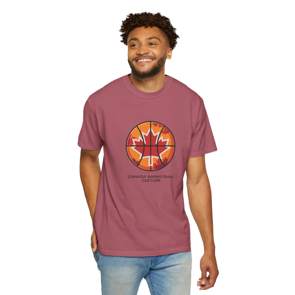 Canada Basketball Culture T-Shirt — Maple Leaf Basketball Graphic Tee