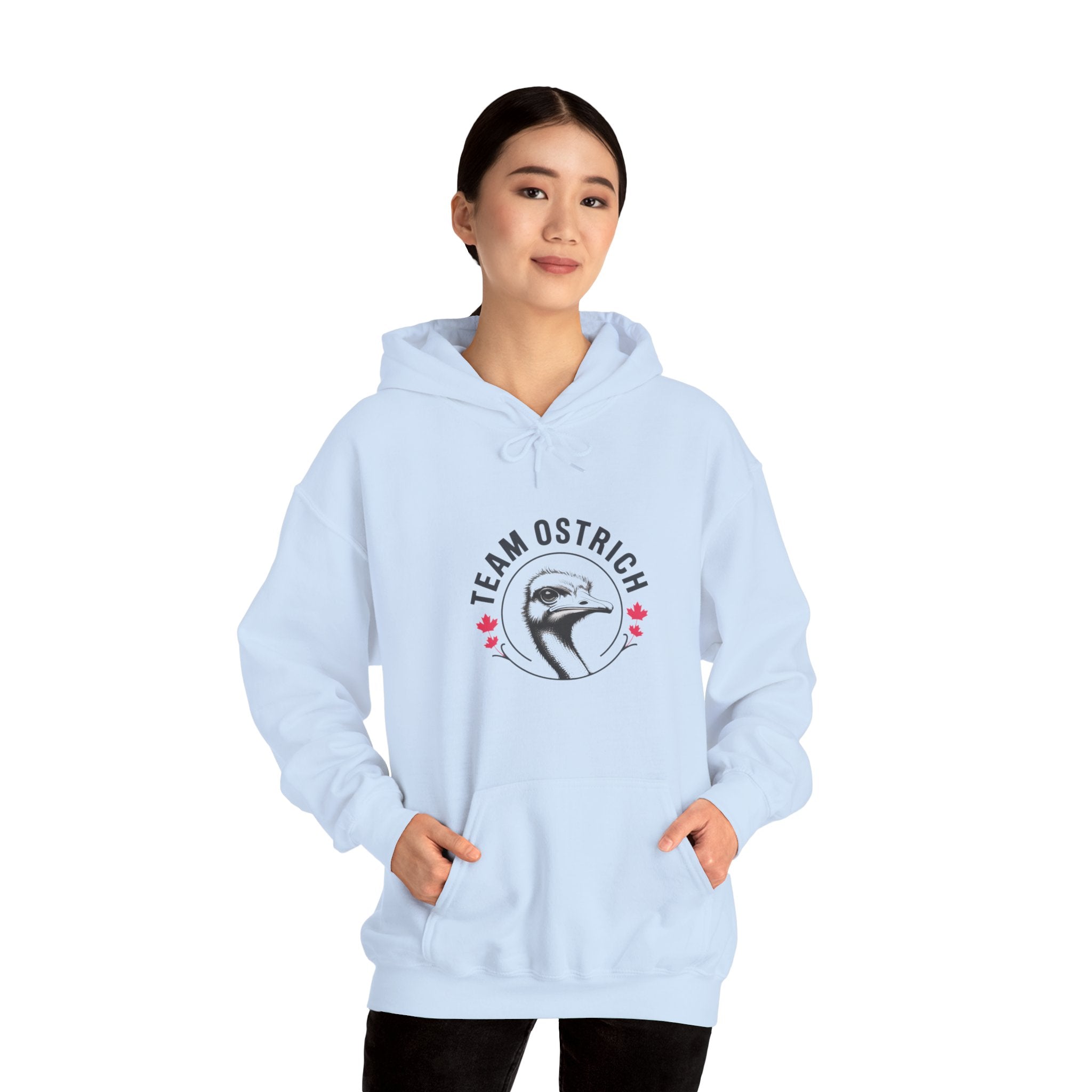Team Ostrich Hoodie — Retro Animal Logo Pullover
