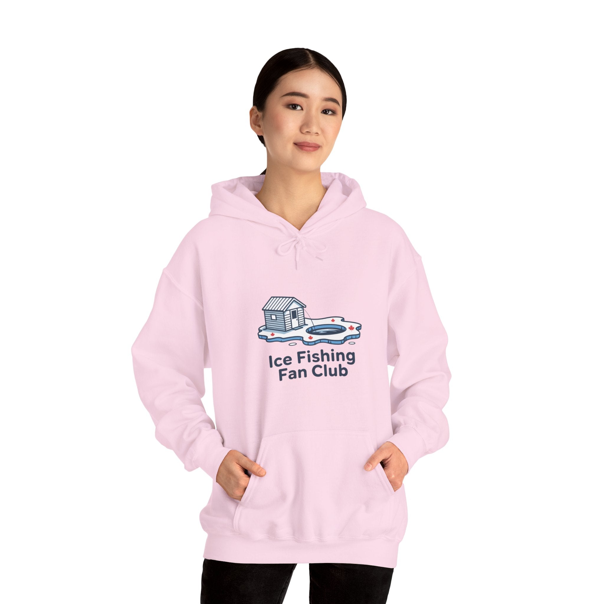 Ice Fishing Fan Club Hoodie — Cute Ice Fishing Graphic Pullover
