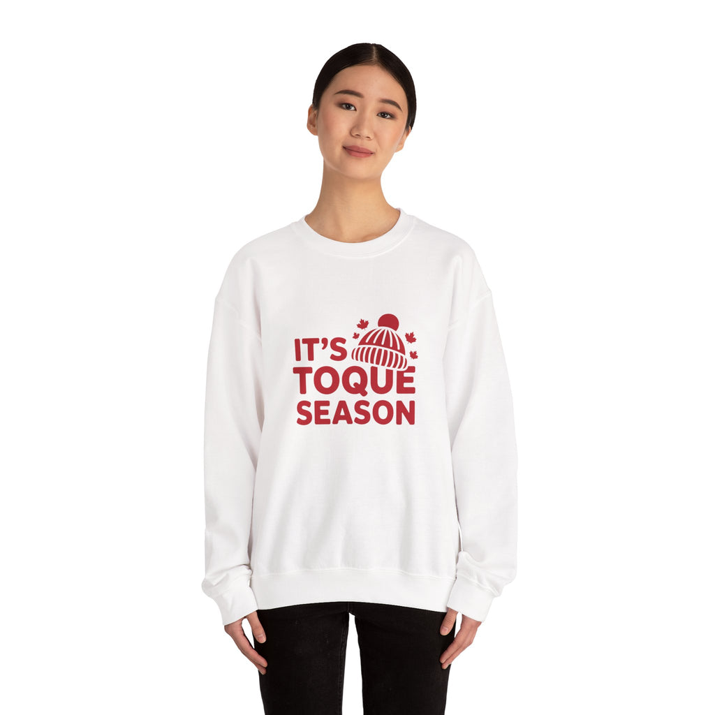 "It's Toque Season" Cozy Winter Crewneck Sweatshirt