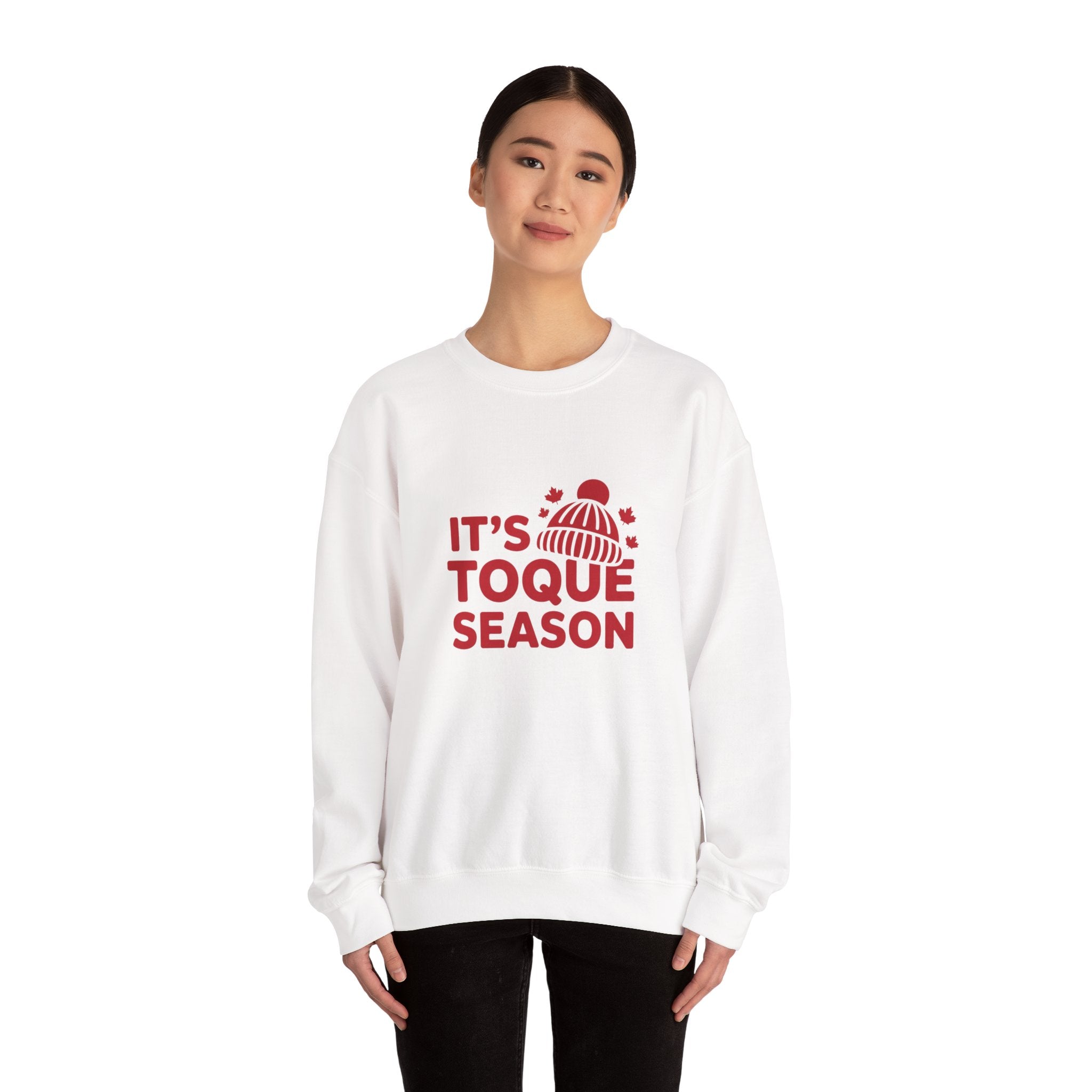 "It's Toque Season" Cozy Winter Crewneck Sweatshirt