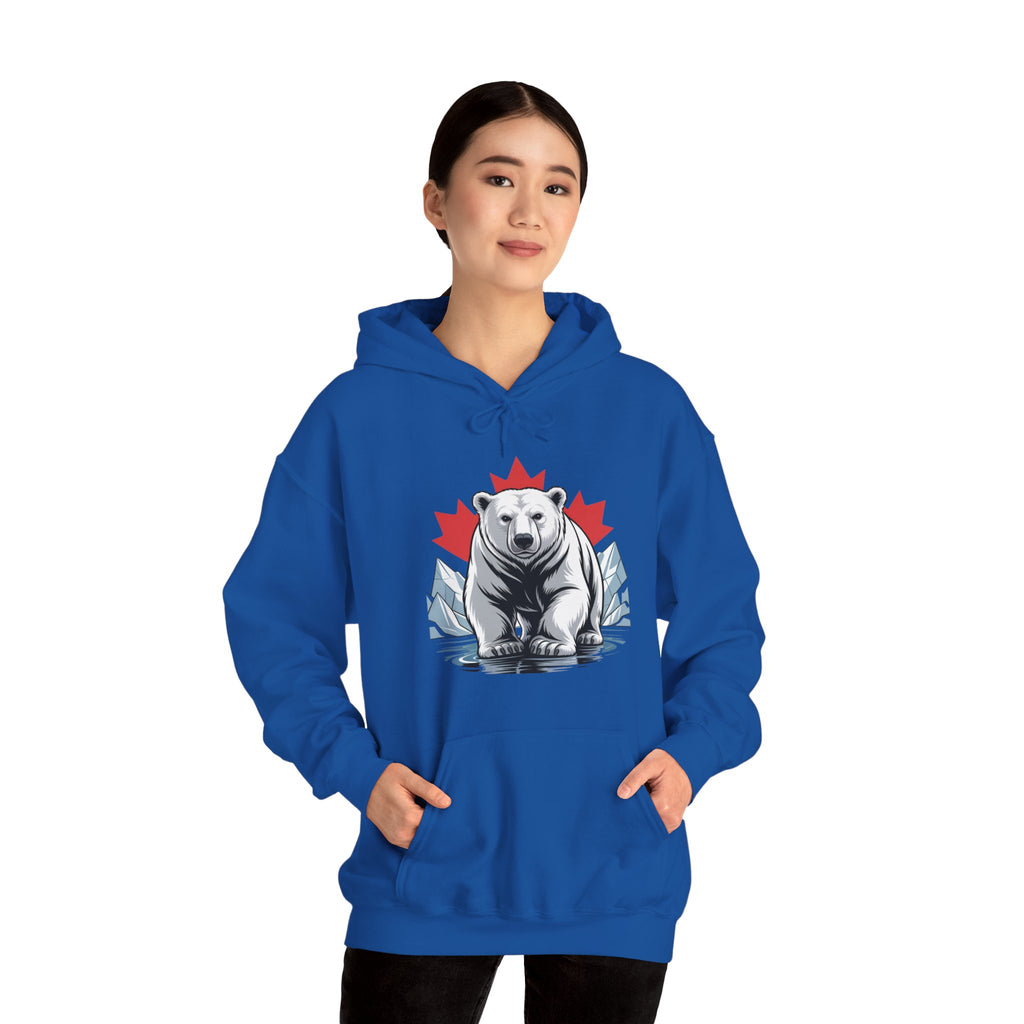 Polar Bear Maple Hoodie – Canadian Pride Winter Pullover