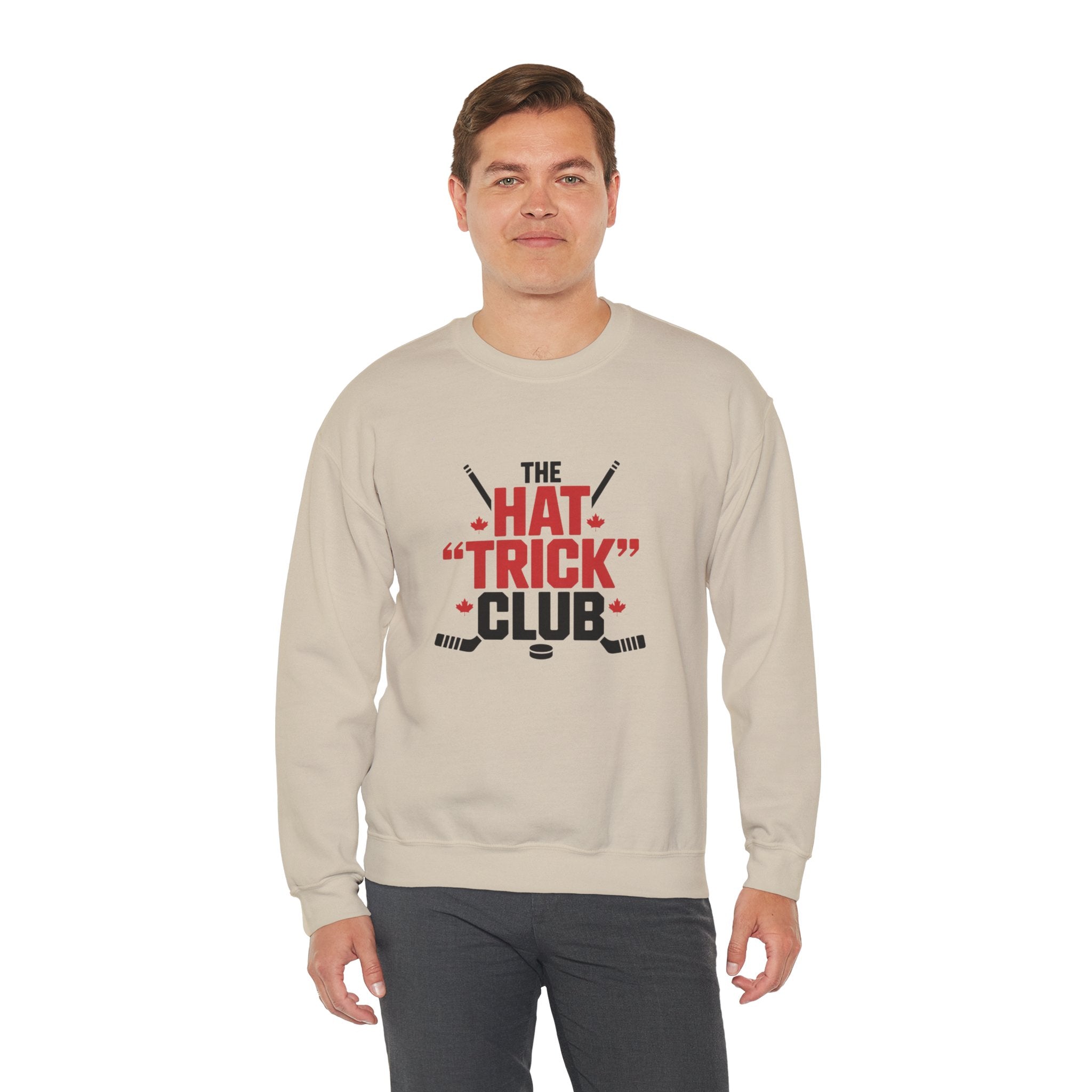Hockey "Hat Trick" Club Crewneck Sweatshirt — Funny Hockey Player Gift