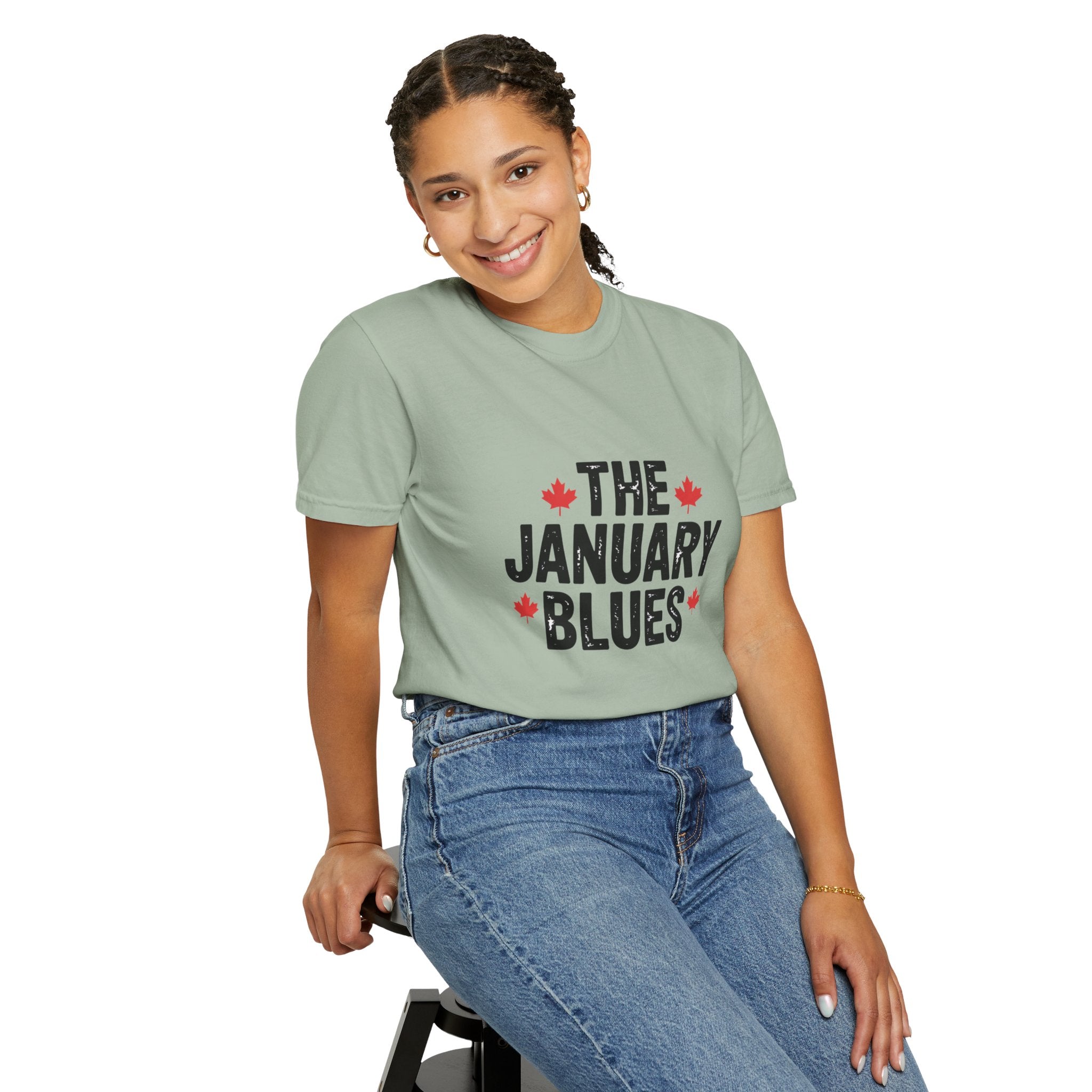 "The January Blues" Graphic Tee (Canadian Maple Leaf Accent) - T shirt