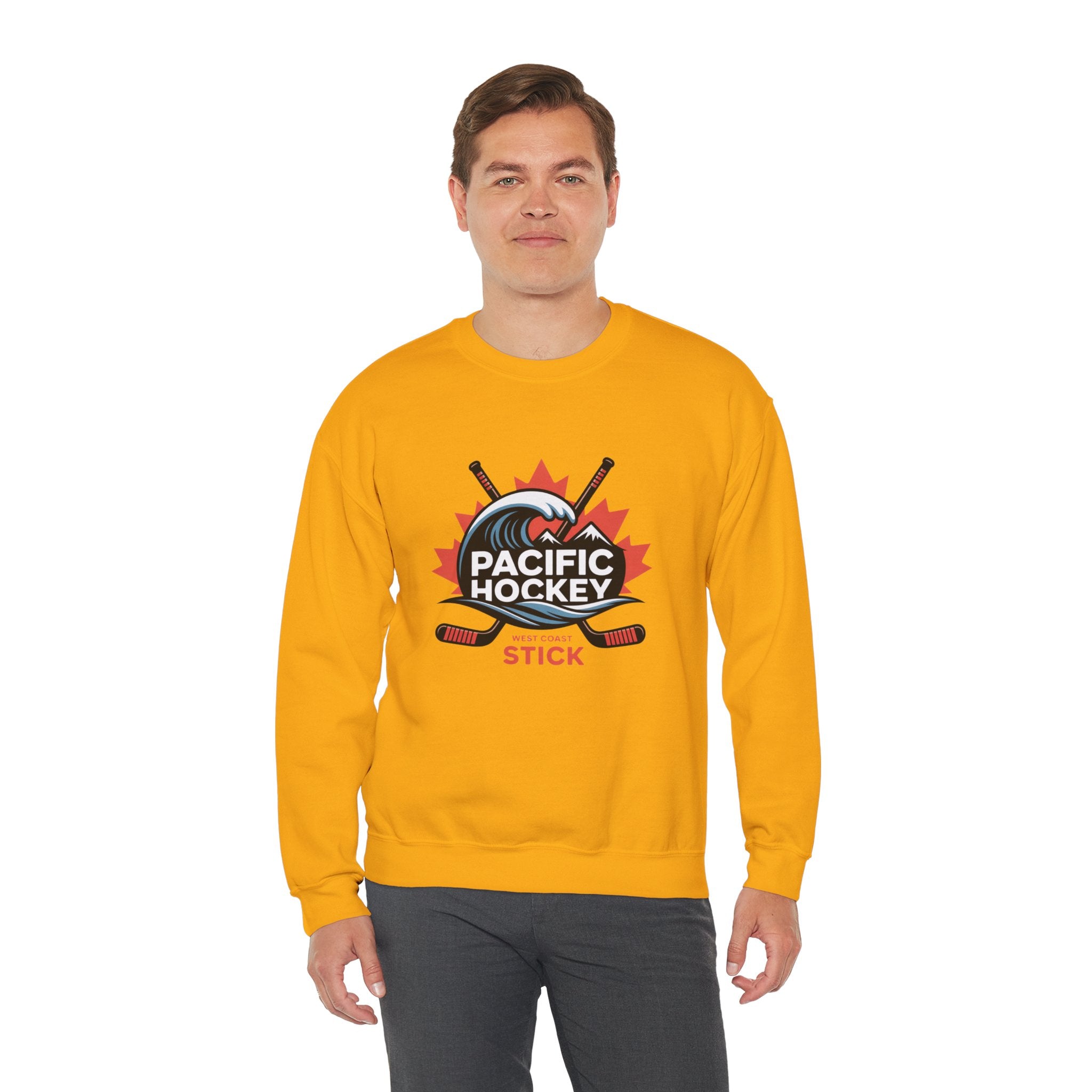 Pacific Hockey Crewneck Sweatshirt – Vintage Hockey Logo Pullover