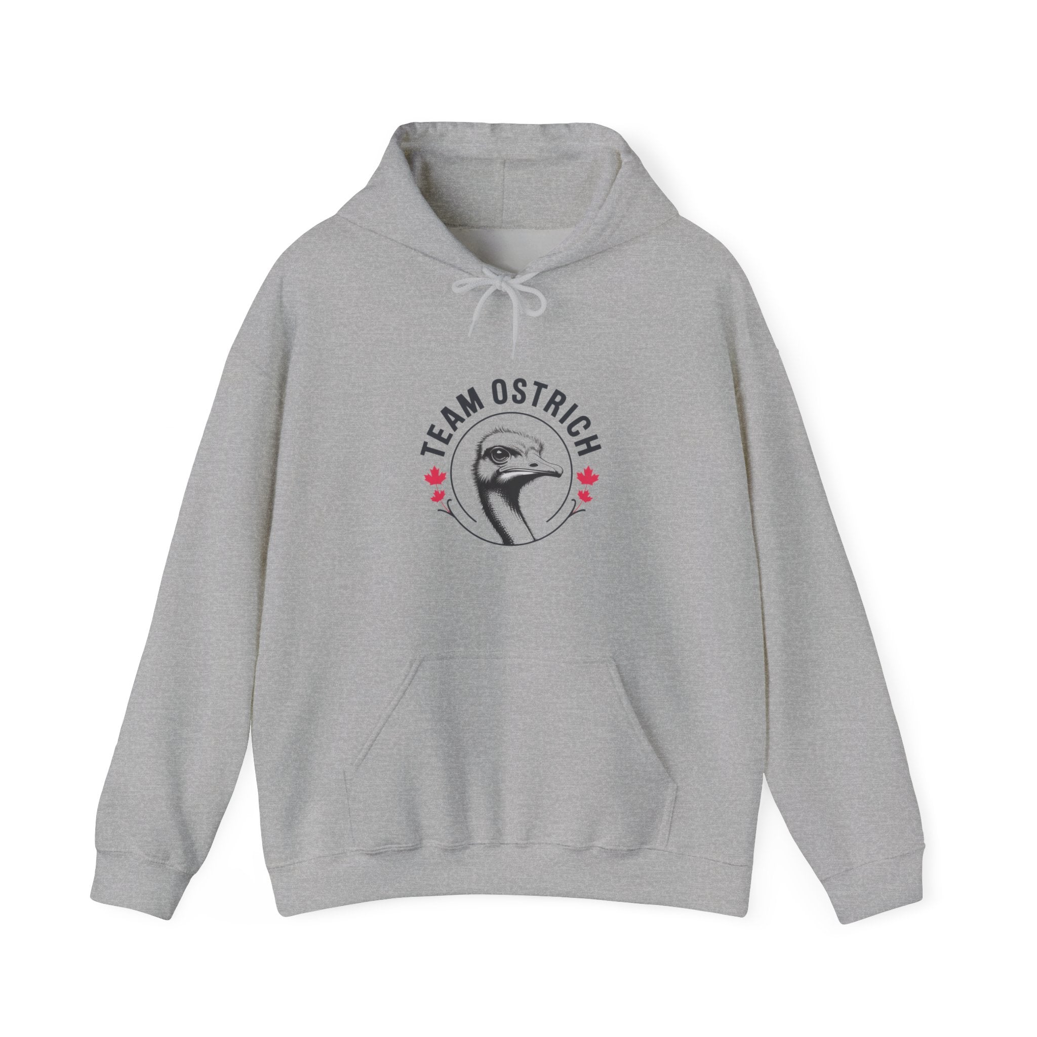 Team Ostrich Hoodie — Retro Animal Logo Pullover