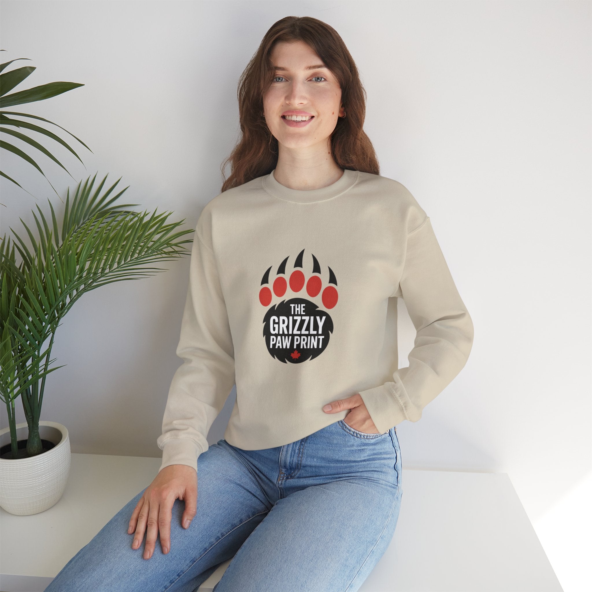 The Grizzly Paw Print Logo Crewneck - Sweatshirt