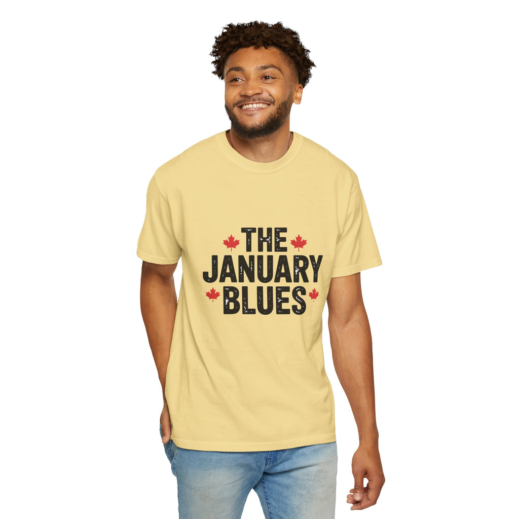 "The January Blues" Graphic Tee (Canadian Maple Leaf Accent) - T shirt