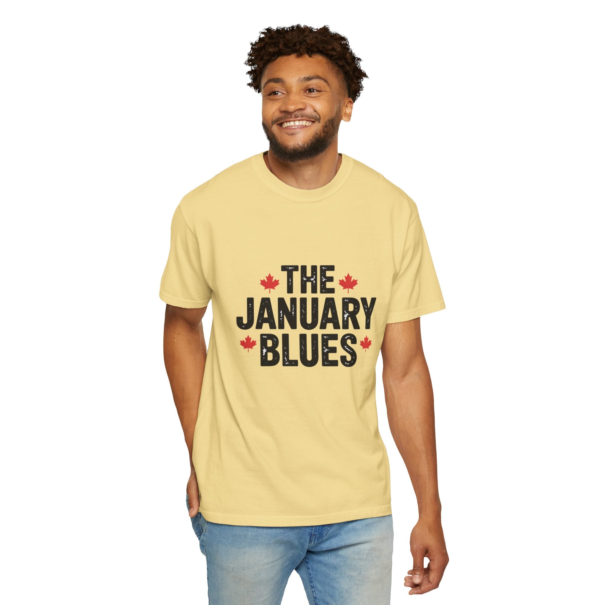 "The January Blues" Graphic Tee (Canadian Maple Leaf Accent) - T shirt