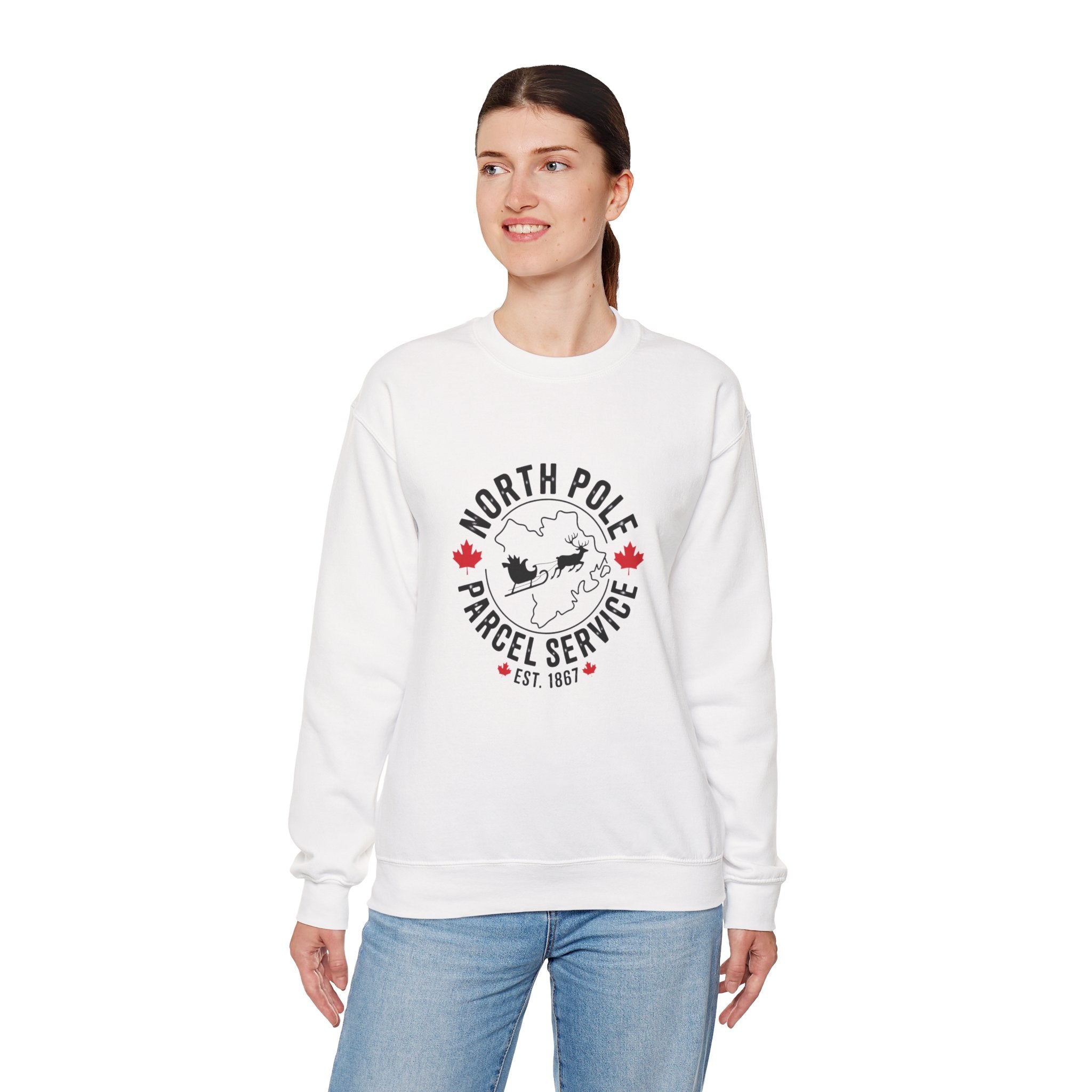 "North Pole Parcel Service" Crewneck Holiday Sweatshirt