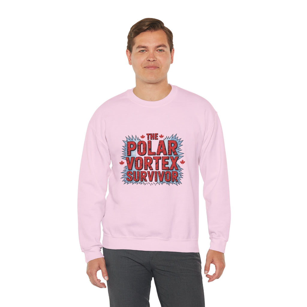 Polar Vortex Survivor Sweatshirt — Funny Winter Cold Weather Crewneck