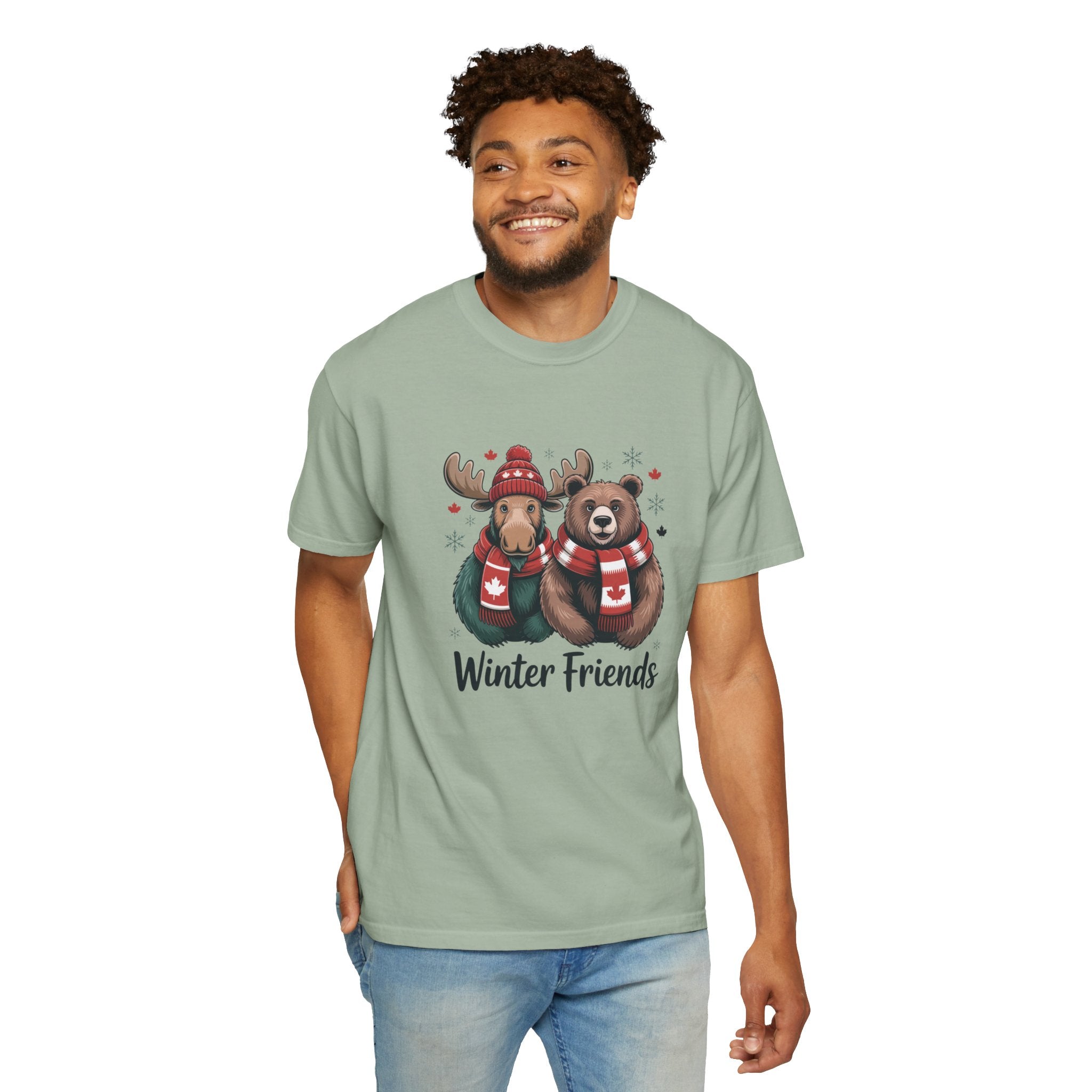 Winter Friends T-Shirt — Moose & Bear Holiday Graphic Tee