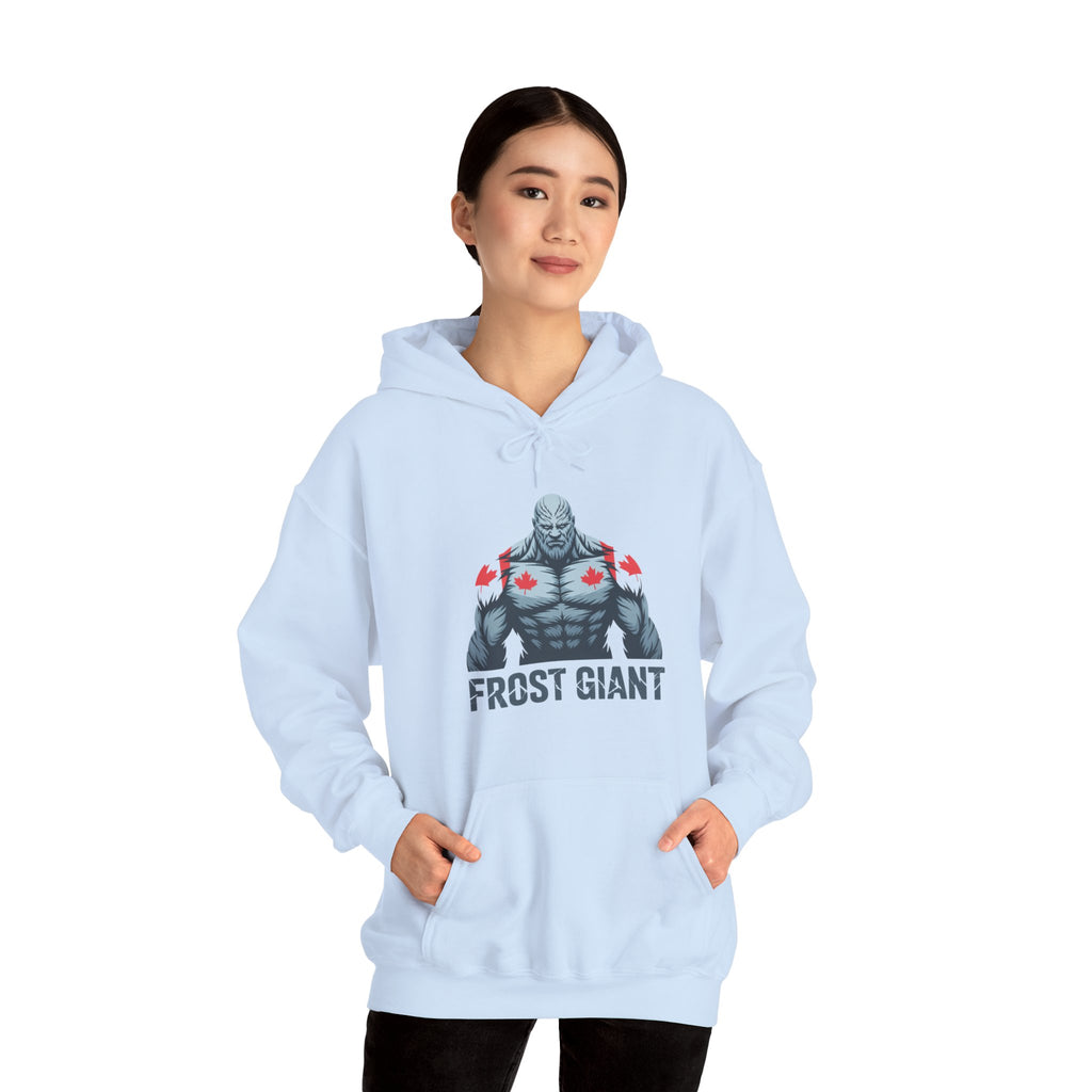 Frost Giant Hoodie — Canadian Maple Chest Winter Monster Sweatshirt